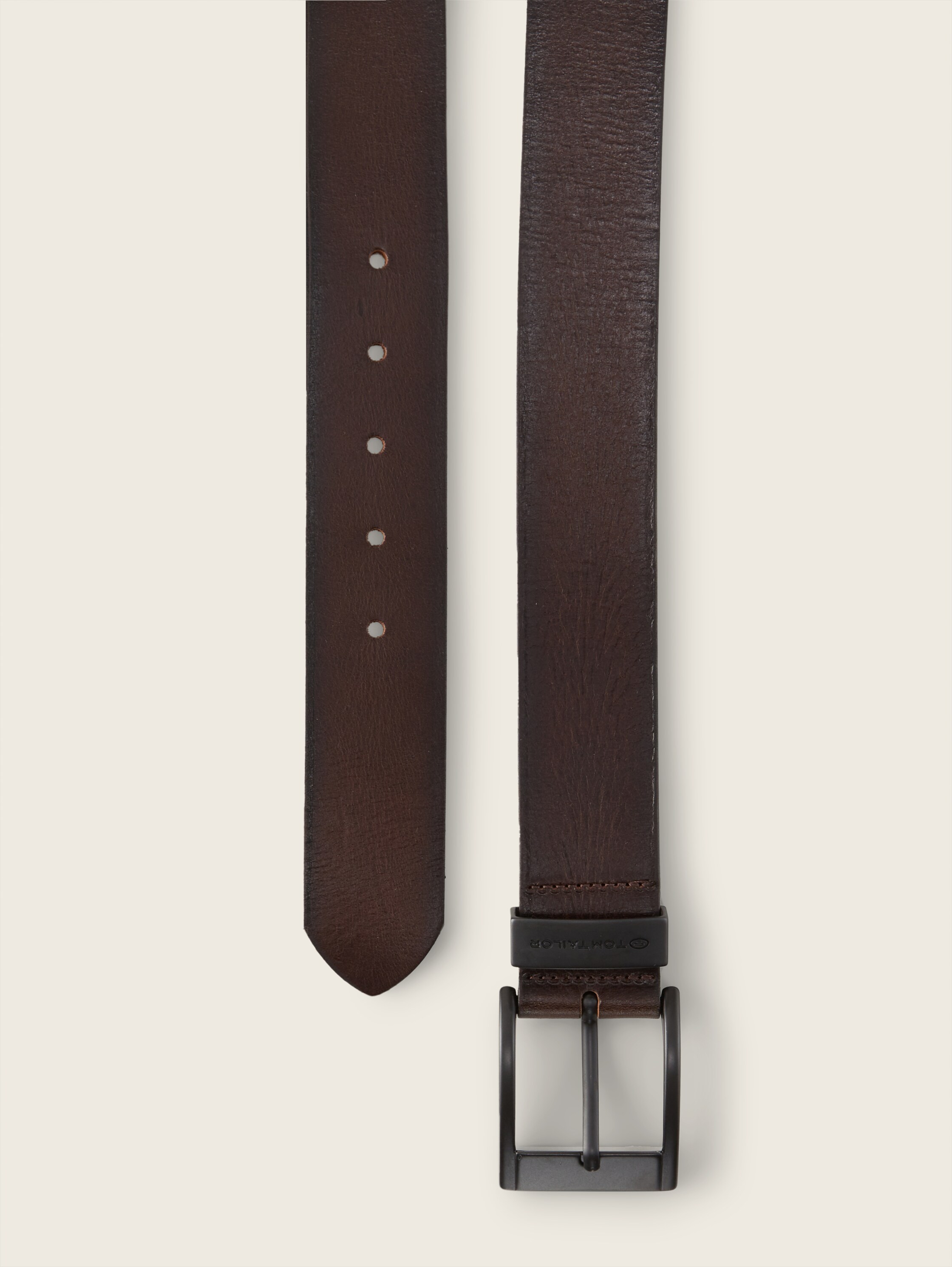 TTTHOMAS leather belt with square pin buckle - dark_brown_uni - 
