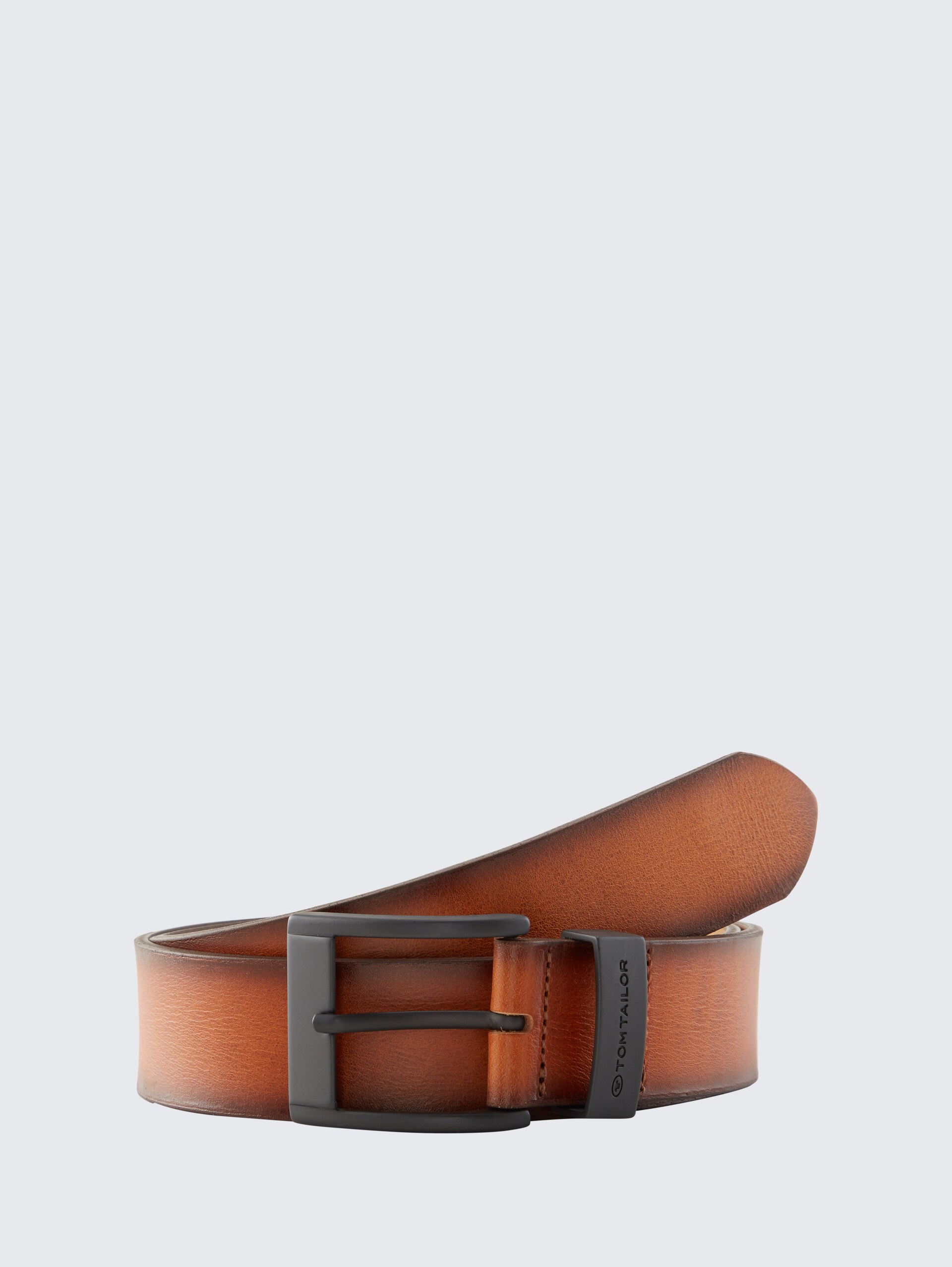 TTTHOMAS Ledergürtel mit eckiger Dornschließe - light brown uni - Vorder-Produkt-Ansicht