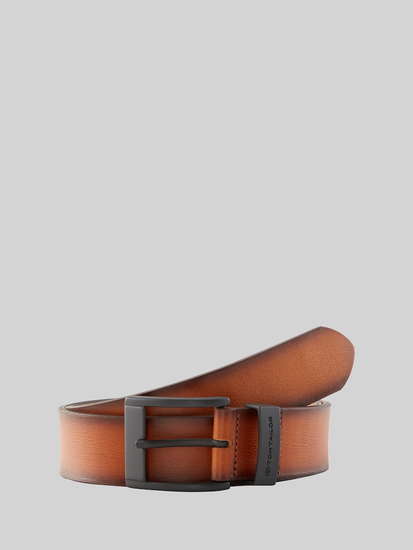 TTTHOMAS leather belt with square pin buckle by Men, light brown uni
