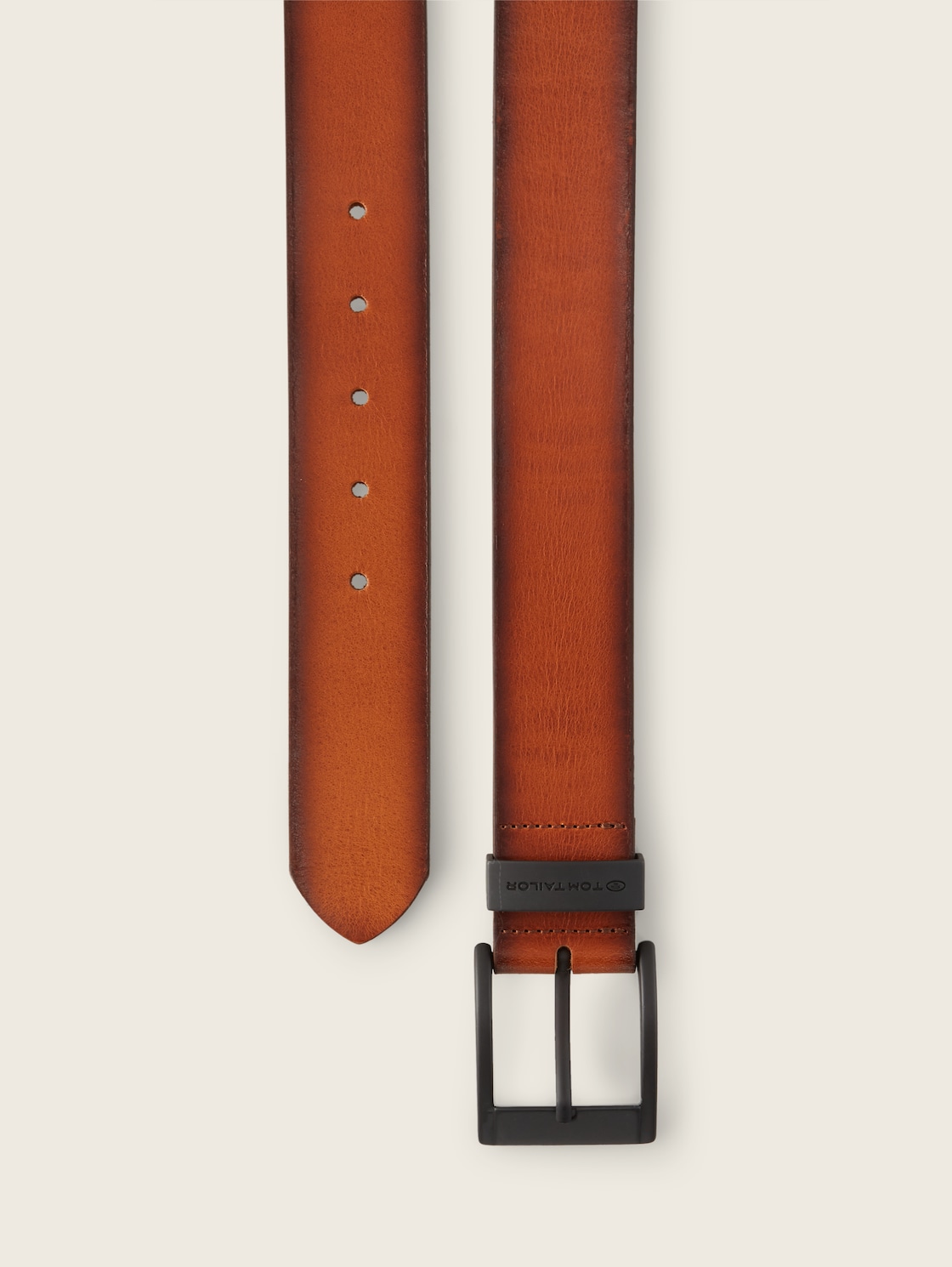 TTTHOMAS Ledergürtel mit eckiger Dornschließe - light brown uni - Produkt-Ansicht von oben 