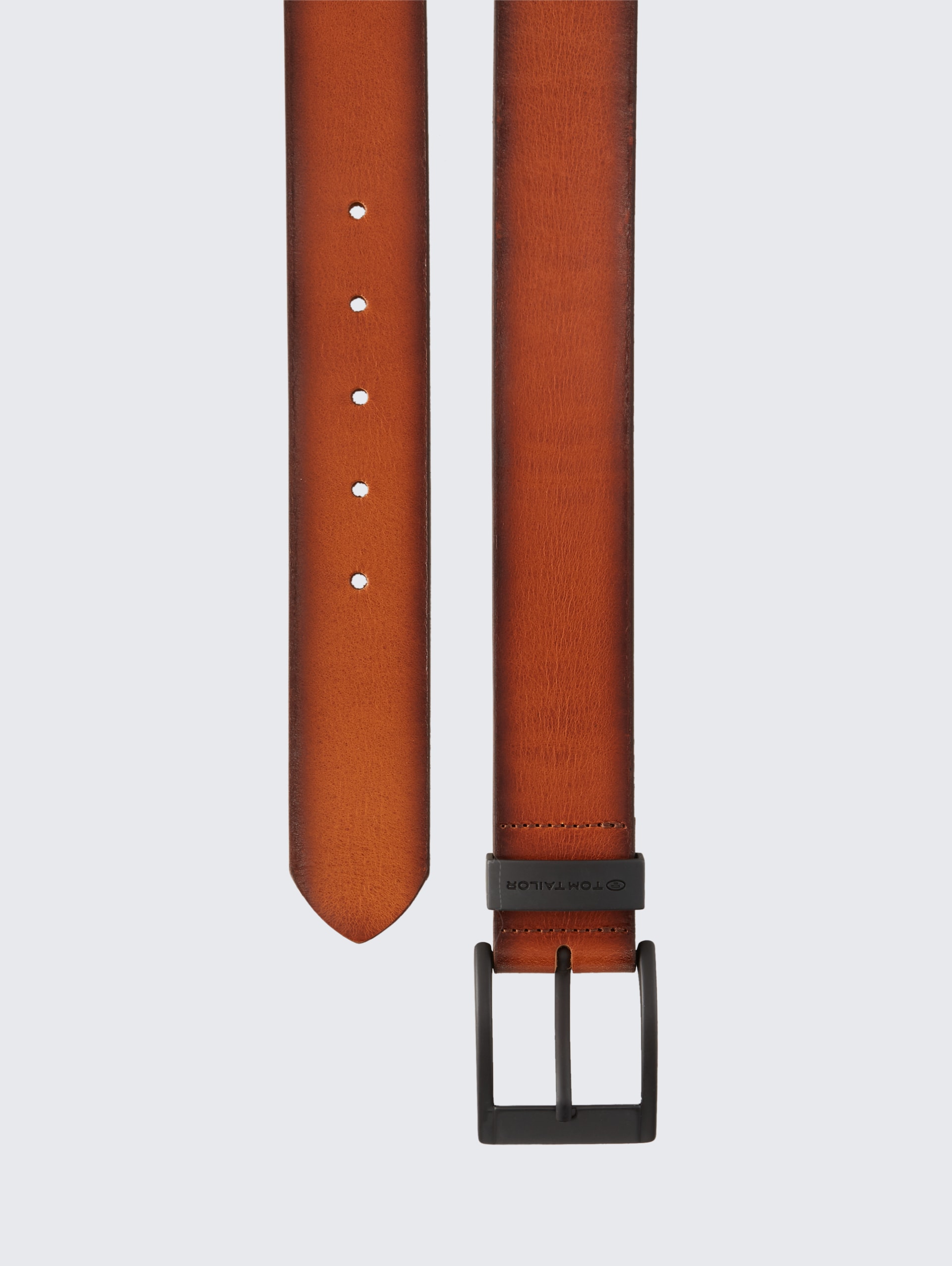 TTTHOMAS Ledergürtel mit eckiger Dornschließe - light brown uni - Produkt-Ansicht von oben 