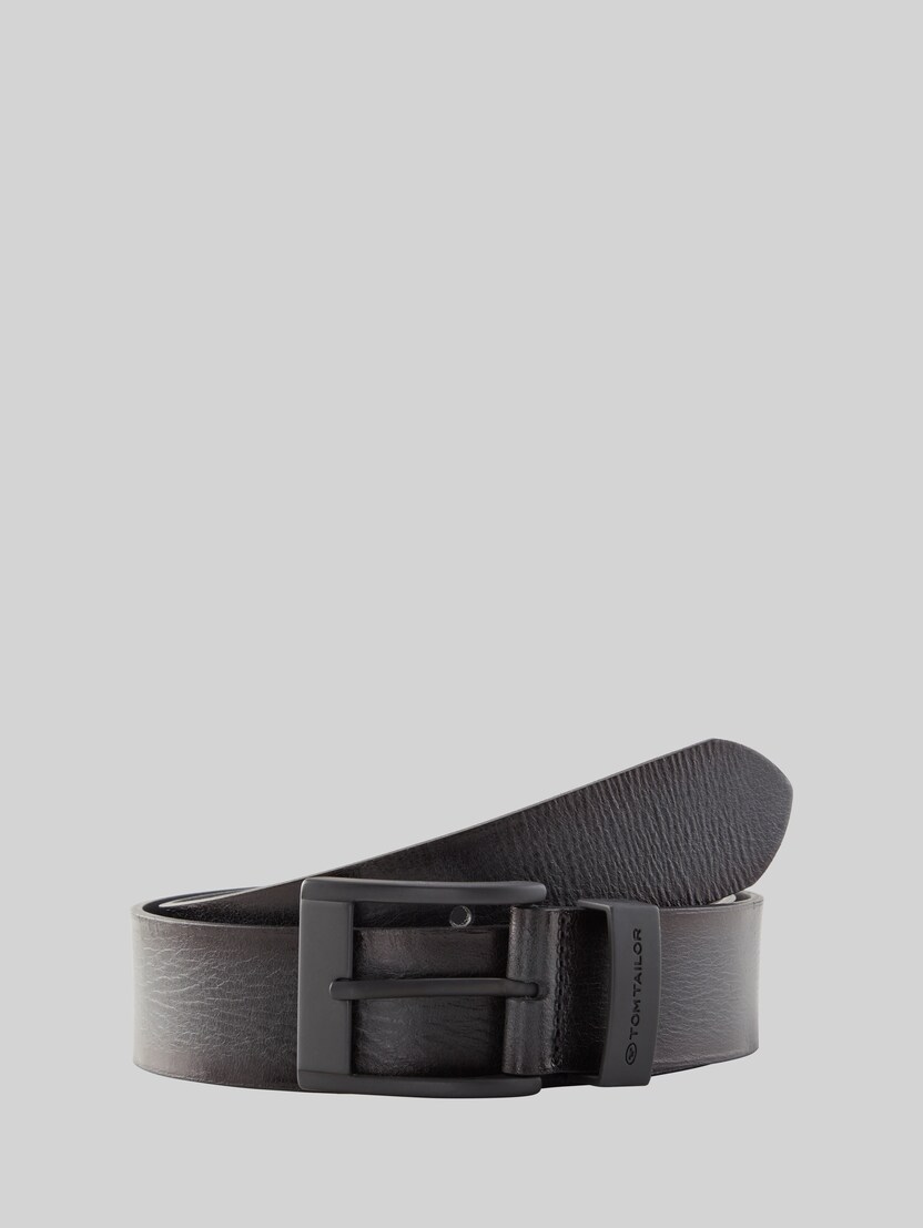 TTTHOMAS leather belt with square pin buckle by Men, black uni