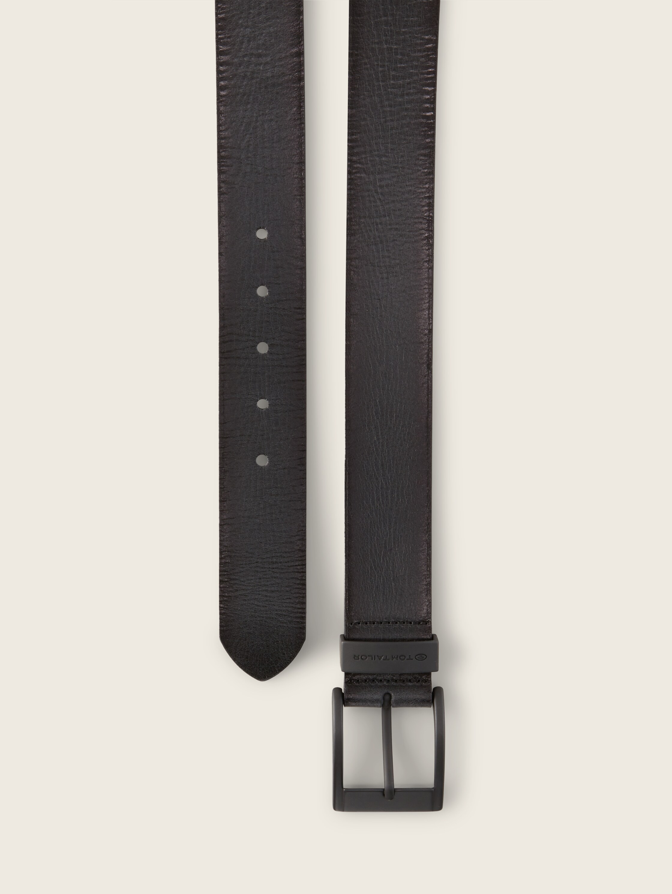 TTTHOMAS leather belt with square pin buckle - black_uni -