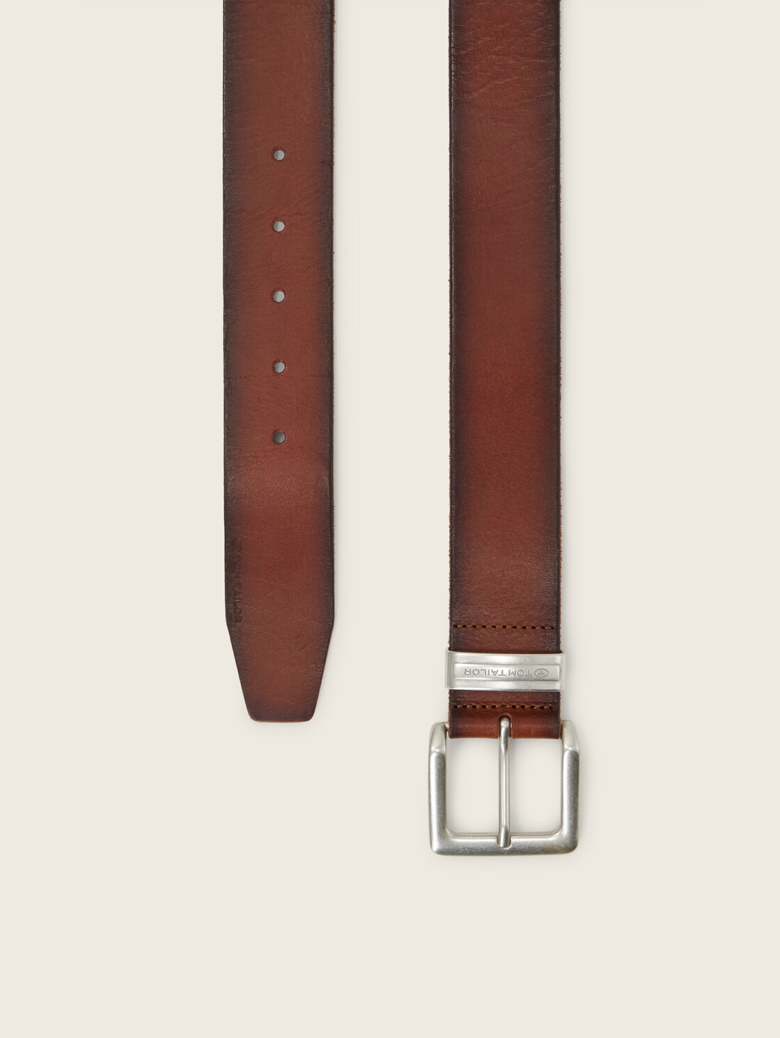 TTJACOB Ledergürtel mit eckiger Dornschließe - light brown - Produkt-Ansicht von oben 