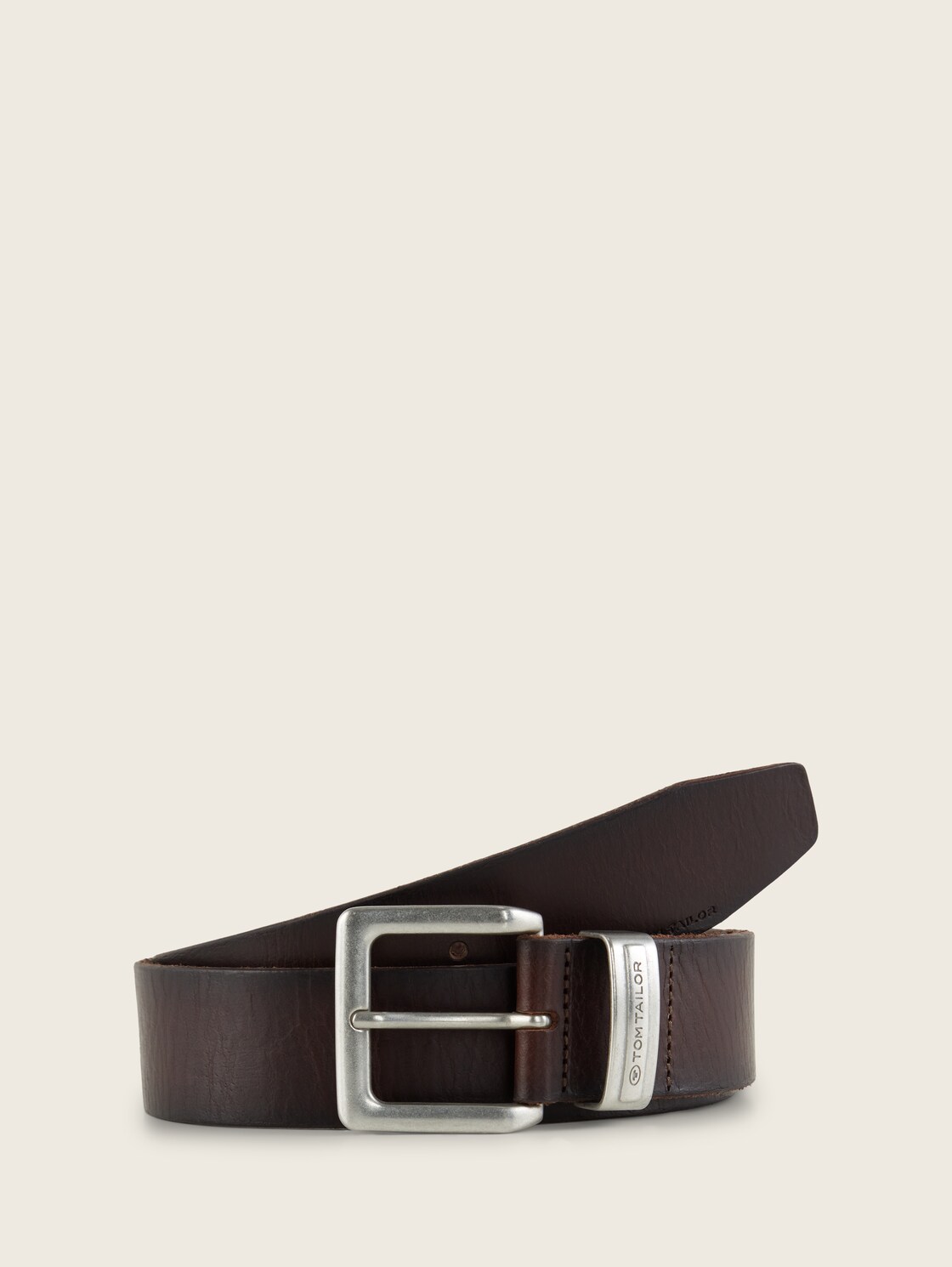 TTJACOB Ledergürtel mit eckiger Dornschließe - dark brown uni - Vorder-Produkt-Ansicht