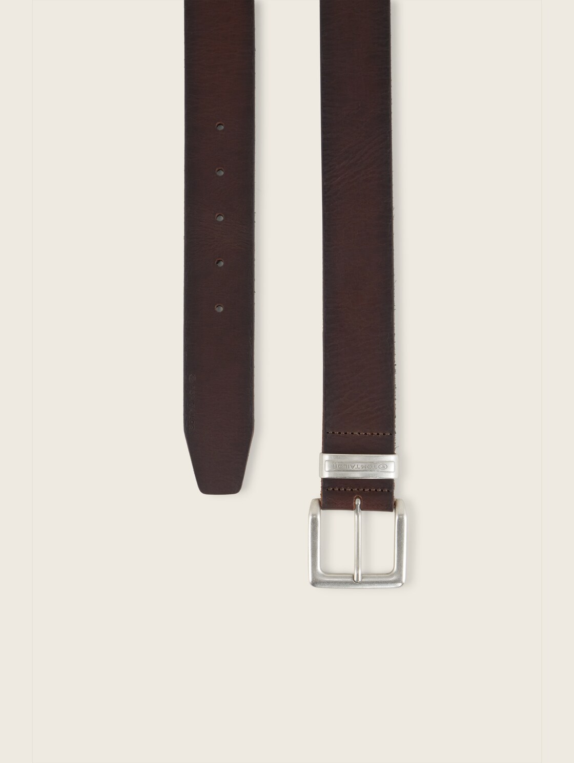 TTJACOB Ledergürtel mit eckiger Dornschließe - dark brown uni - Produkt-Ansicht von oben 