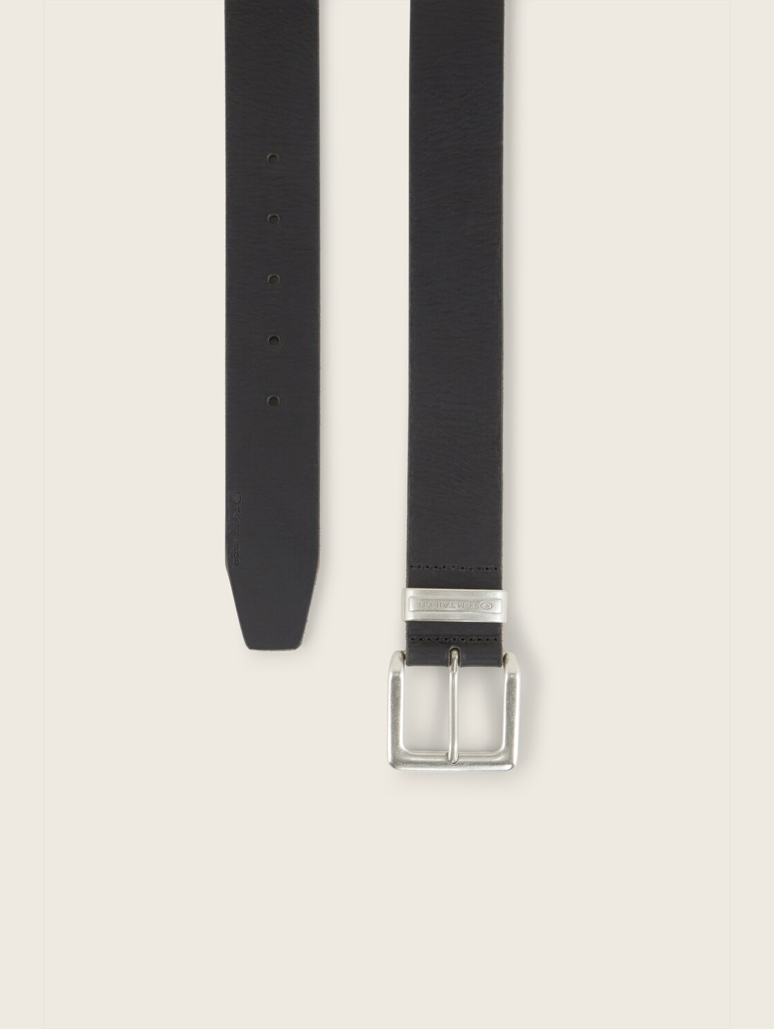 TTJACOB Ledergürtel mit eckiger Dornschließe - black uni - Produkt-Ansicht von oben 