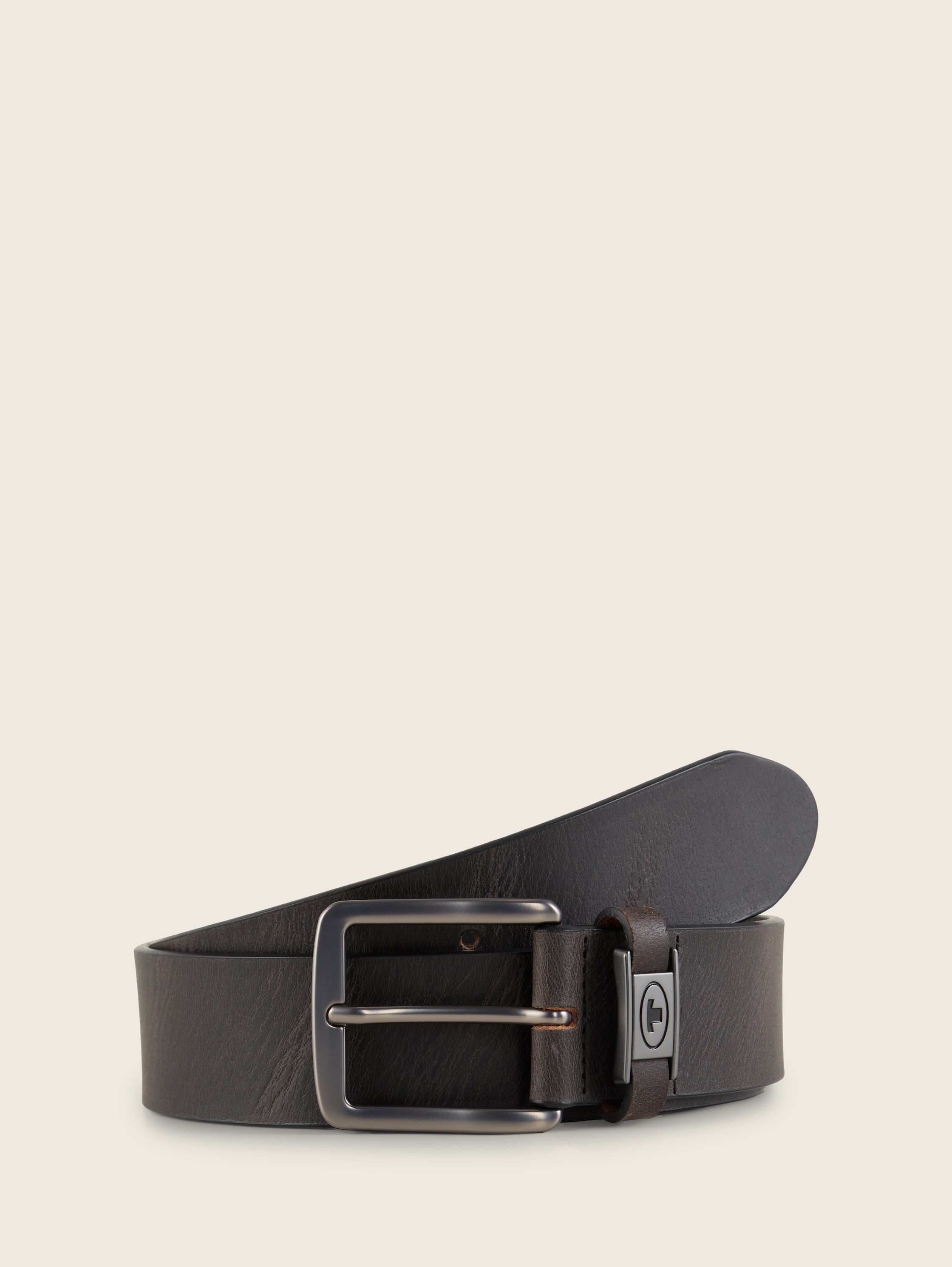 Ledergürtel - black uni - Vorder-Produkt-Ansicht