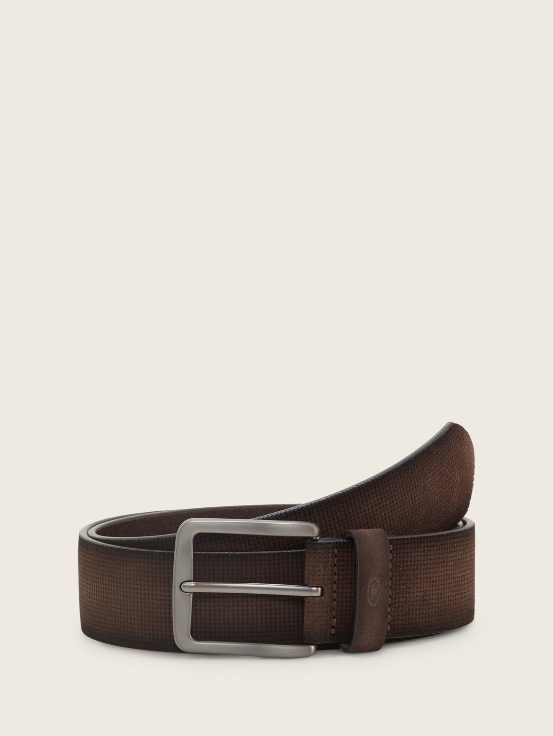 TTBART Ledergürtel mit eckiger Dornschließe - dark brown uni - Vorder-Produkt-Ansicht