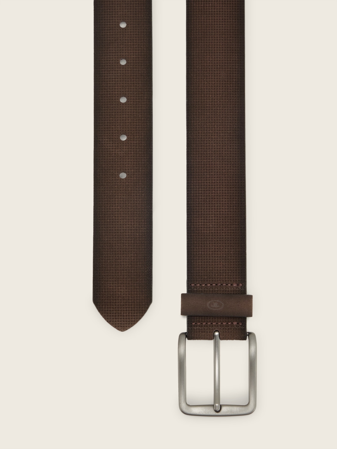 TTBART Ledergürtel mit eckiger Dornschließe - dark brown uni - Produkt-Ansicht von oben 