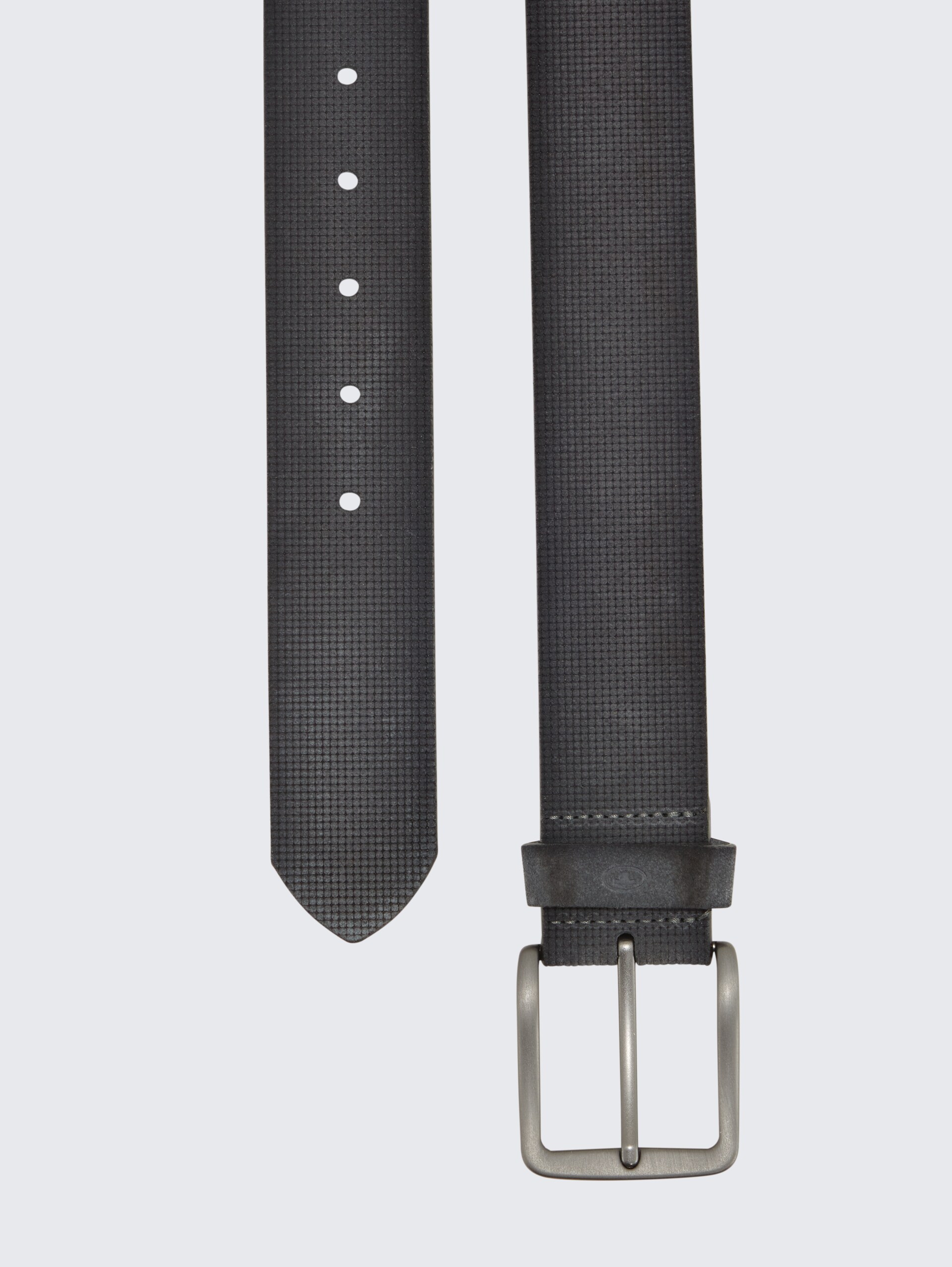 TTBART Ledergürtel mit eckiger Dornschließe - grey uni - Produkt-Ansicht von oben 