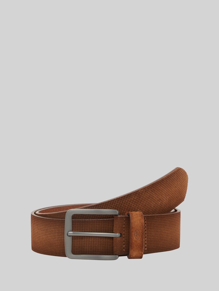 TTBART Ledergürtel mit eckiger Dornschließe von Men, light brown uni