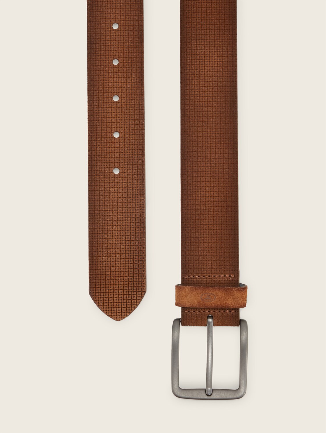 TTBART Ledergürtel mit eckiger Dornschließe - light brown uni - Produkt-Ansicht von oben 