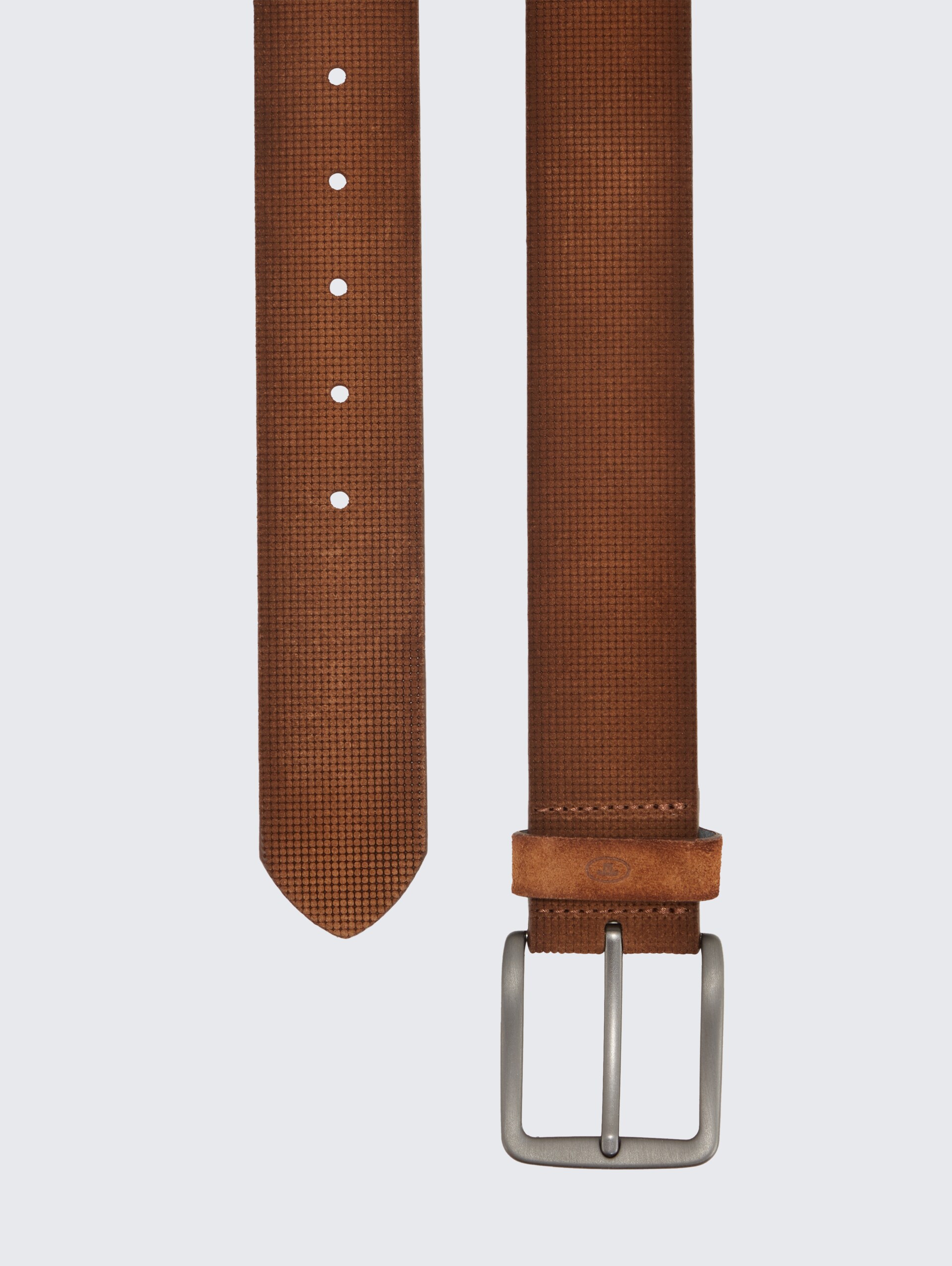 TTBART Ledergürtel mit eckiger Dornschließe - light brown uni - Produkt-Ansicht von oben 