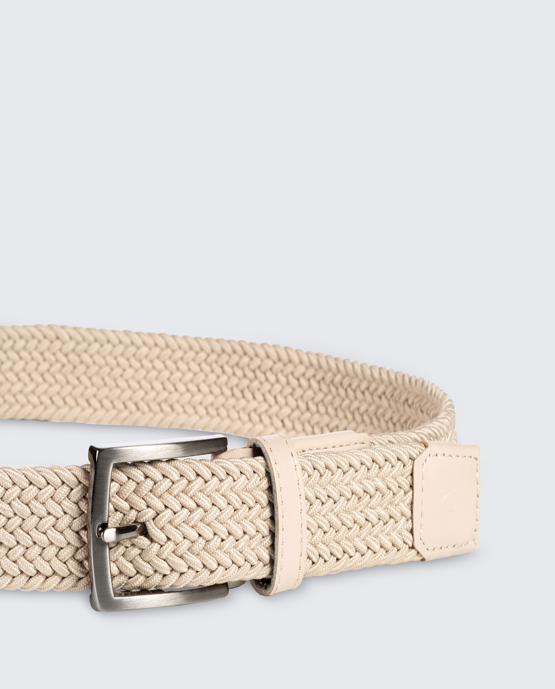 TTJAMIE Elastischer Flechtgürtel mit eckiger Dornschließe - nude_uni - 