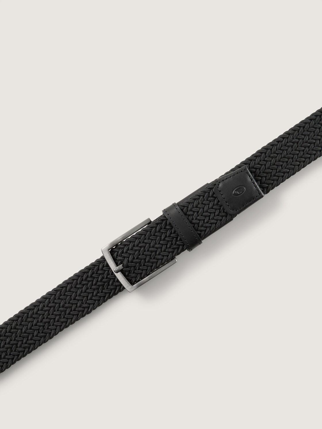 TTJAMIE Elastischer Flechtgürtel mit eckiger Dornschließe - black uni - Produkt-Ansicht von oben 