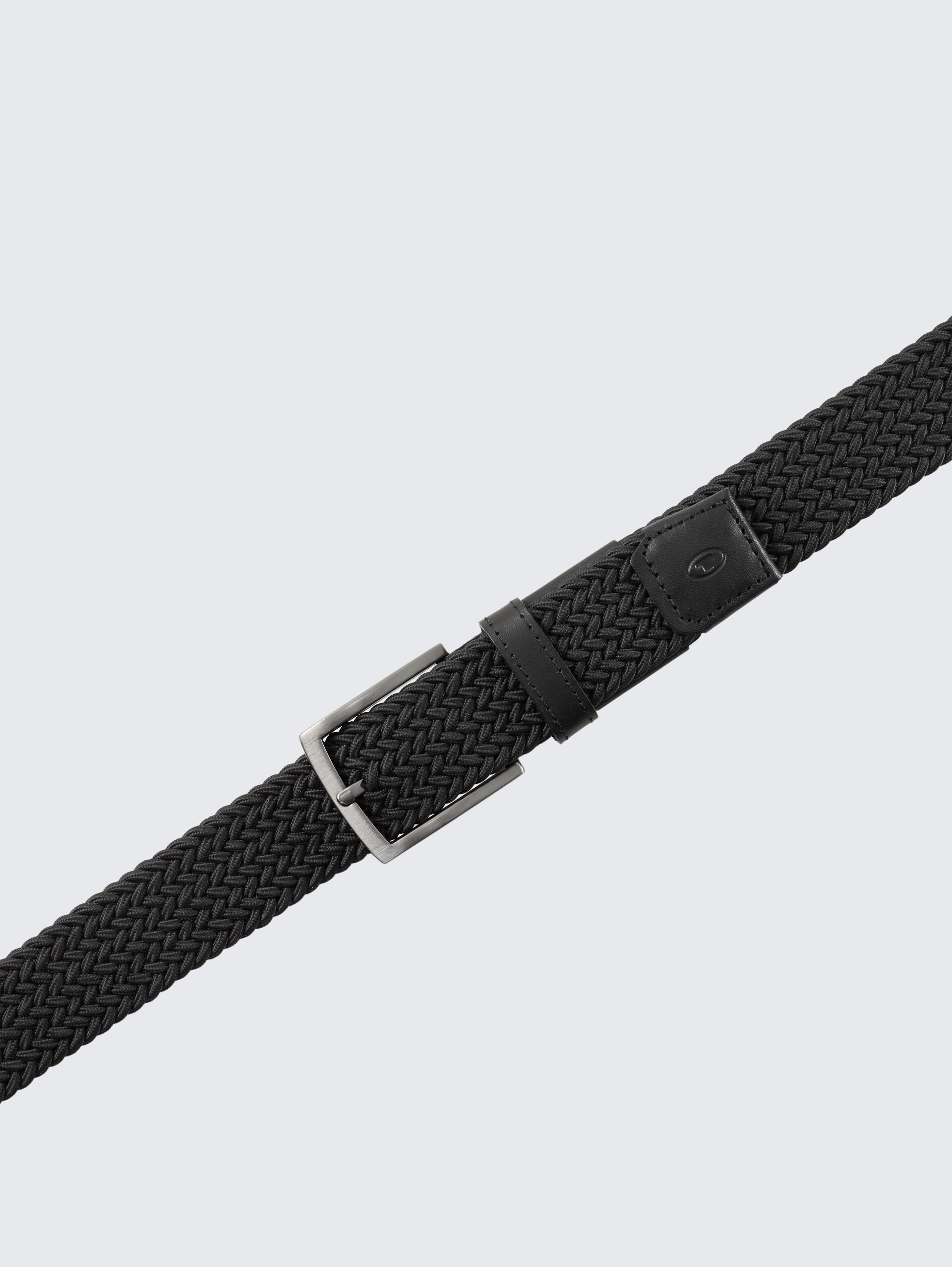 TTJAMIE Elastischer Flechtgürtel mit eckiger Dornschließe - black uni - Produkt-Ansicht von oben 