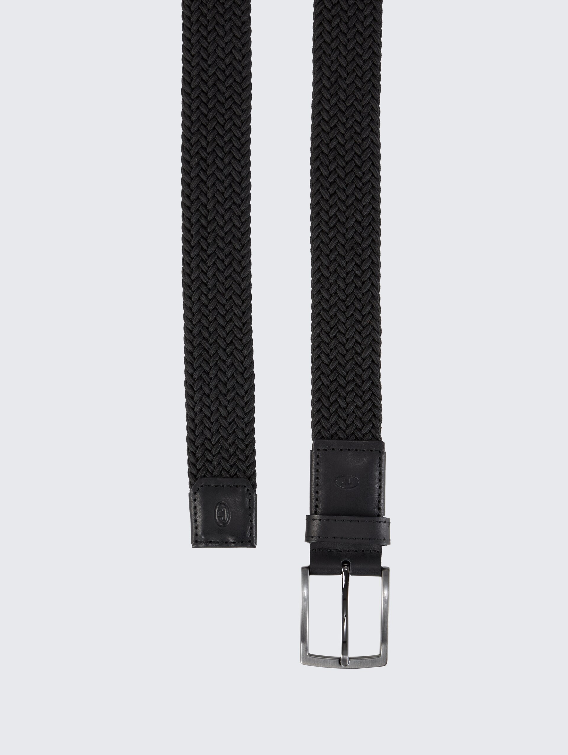 TTJAMIE Elastischer Flechtgürtel mit eckiger Dornschließe - black uni - Produkt-Ansicht von oben 