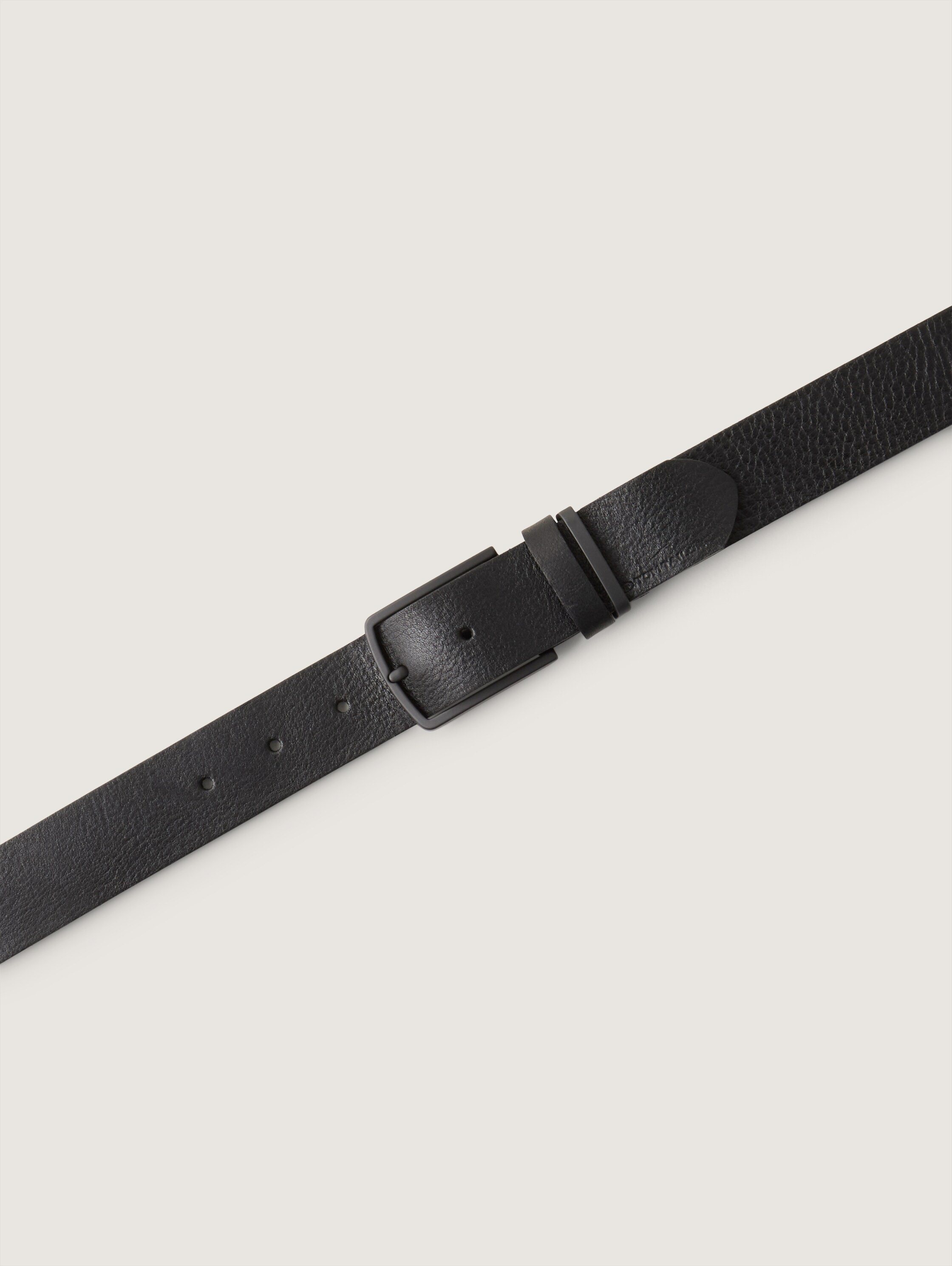 TTHENRY leather belt with square pin buckle - black_uni - 