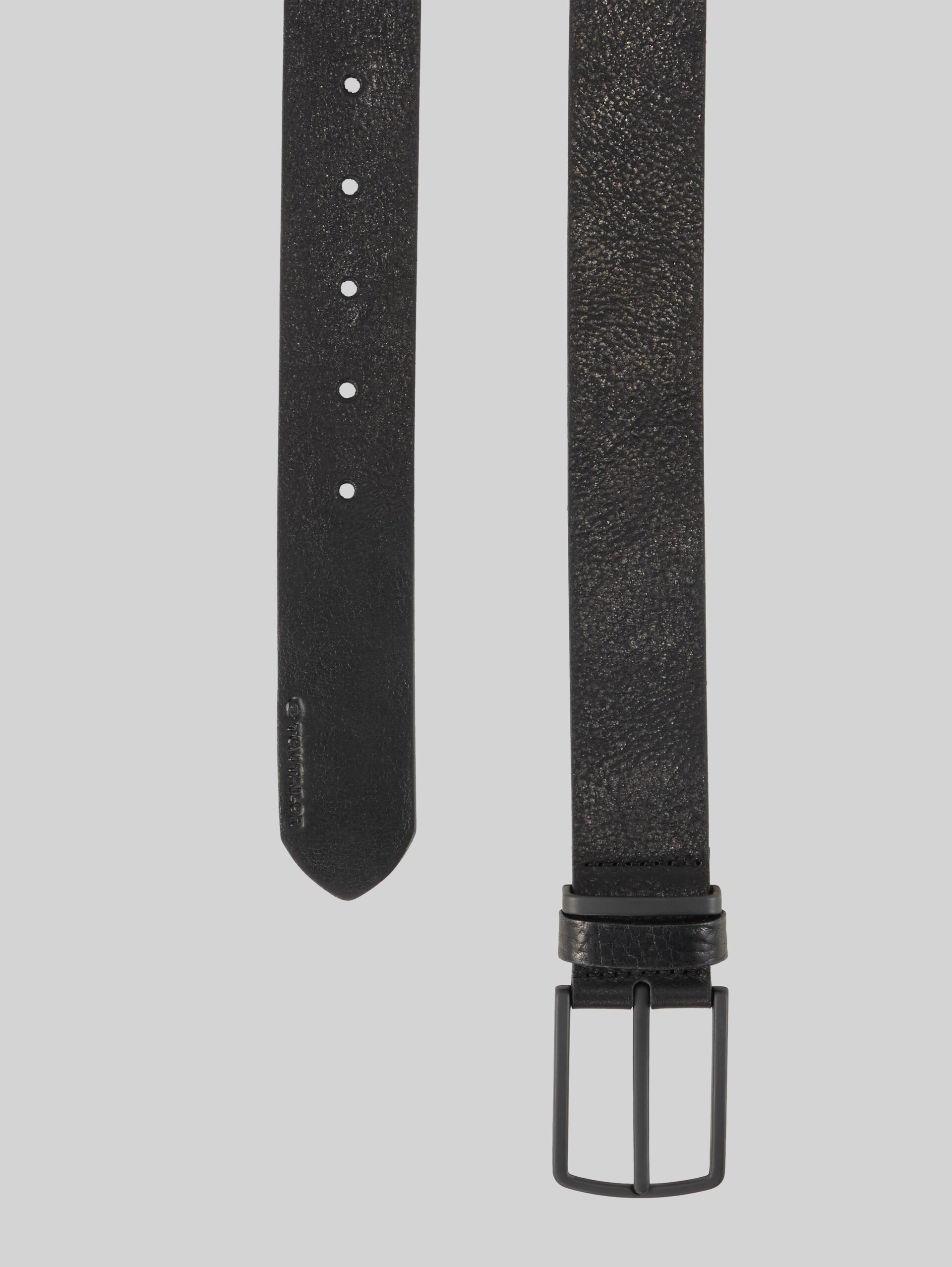 TTHENRY leather belt with square pin buckle - black uni - Product view from top 