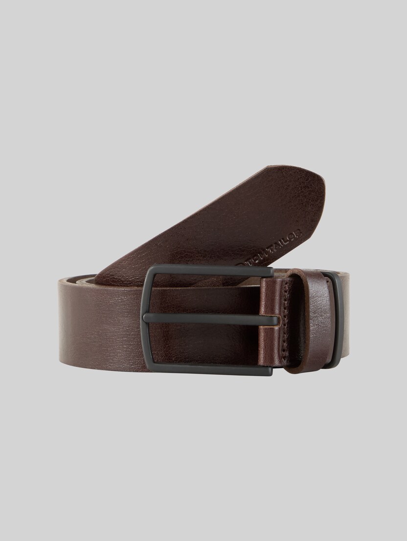 TTHENRY leather belt with square pin buckle by Men, brown uni