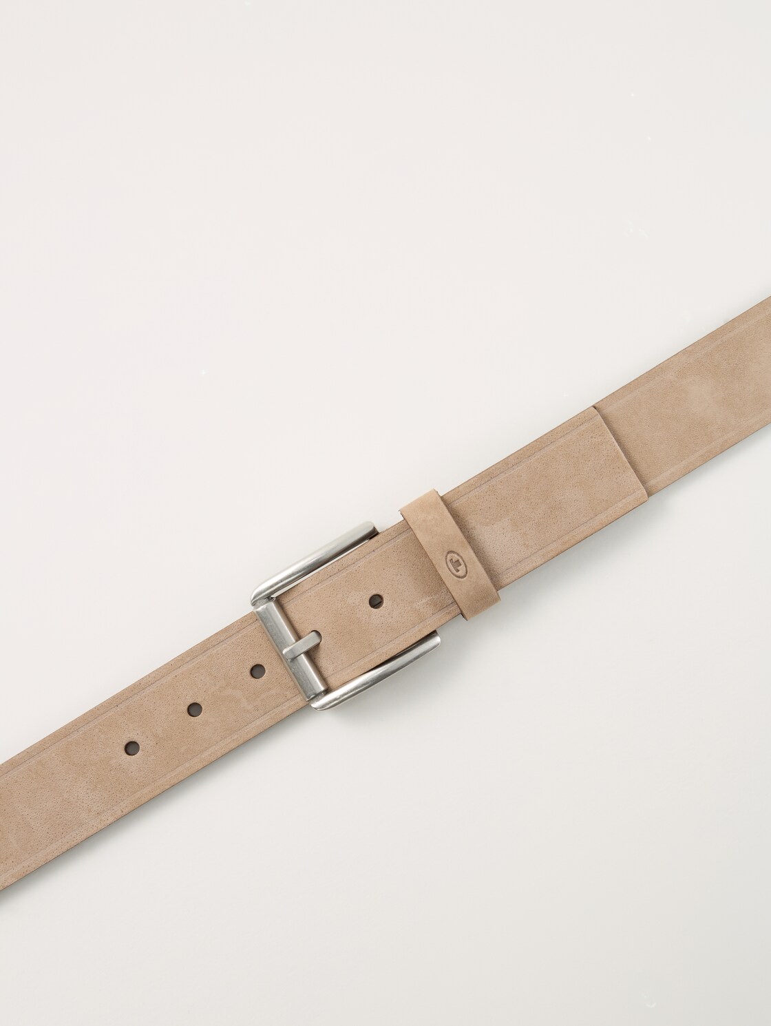 TTJAY Ledergürtel mit eckiger Dornschließe - taupe uni - Produkt-Ansicht von oben 