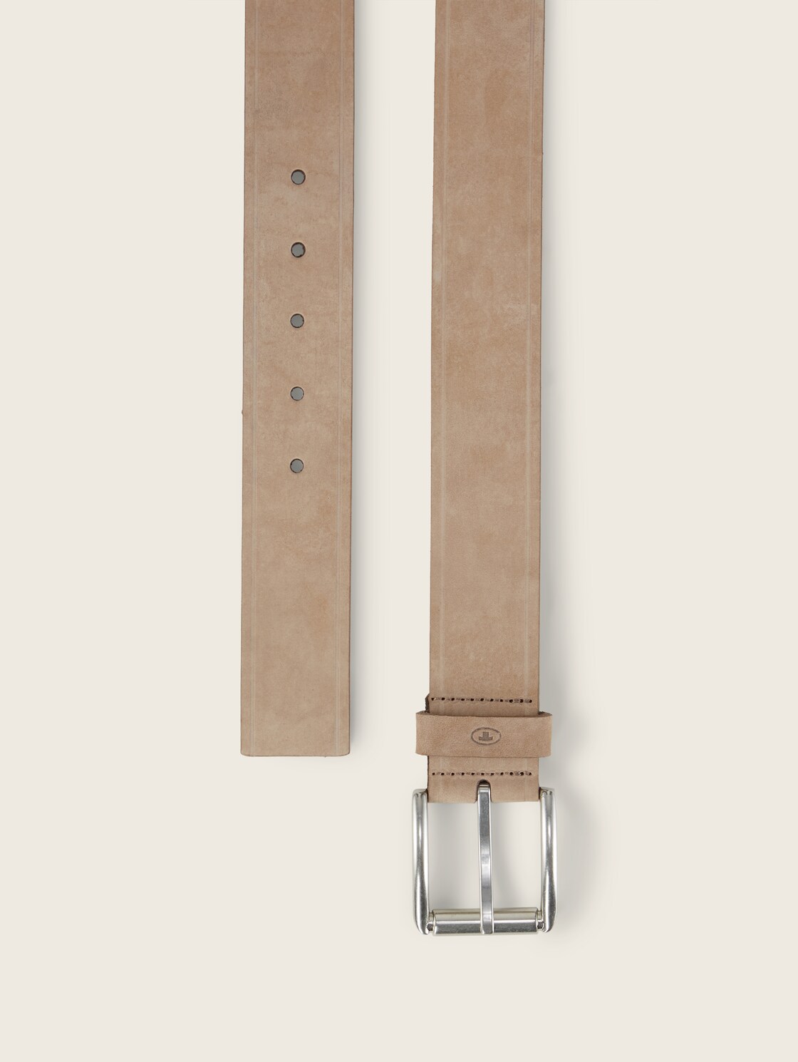 TTJAY Ledergürtel mit eckiger Dornschließe - taupe uni - Produkt-Ansicht von oben 