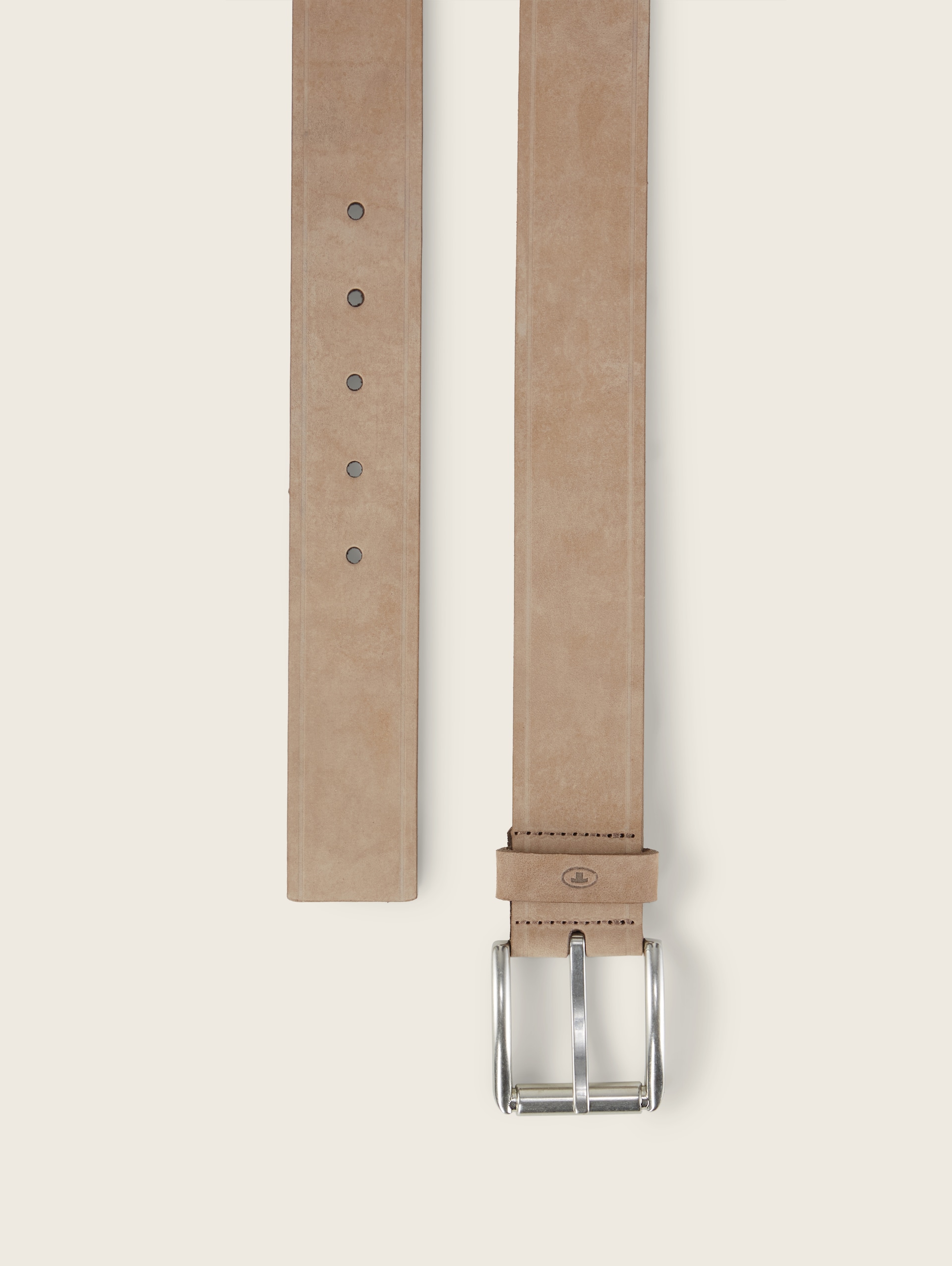 TTJAY Ledergürtel mit eckiger Dornschließe - taupe uni - Produkt-Ansicht von oben 