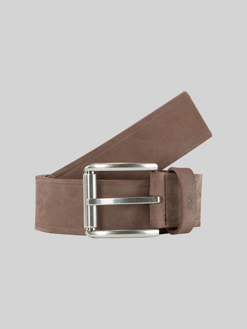 TTJAY leather belt with square pin buckle by Men, brown uni