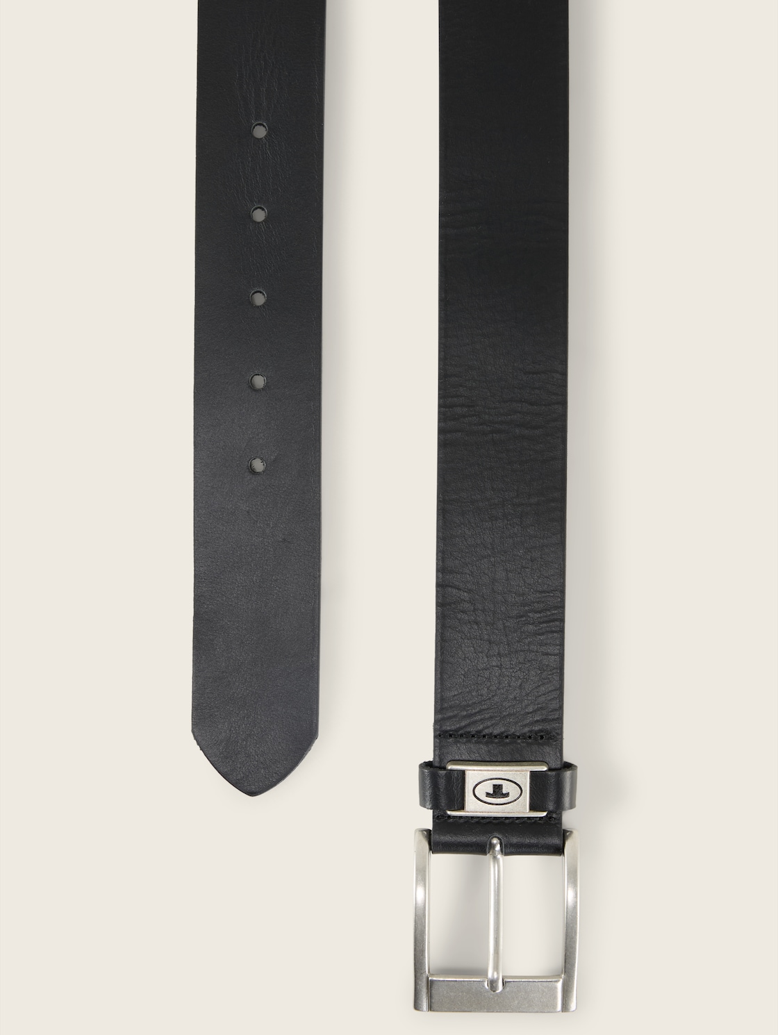 TTNATHAN leather belt with square pin buckle - black uni - Product view from top 