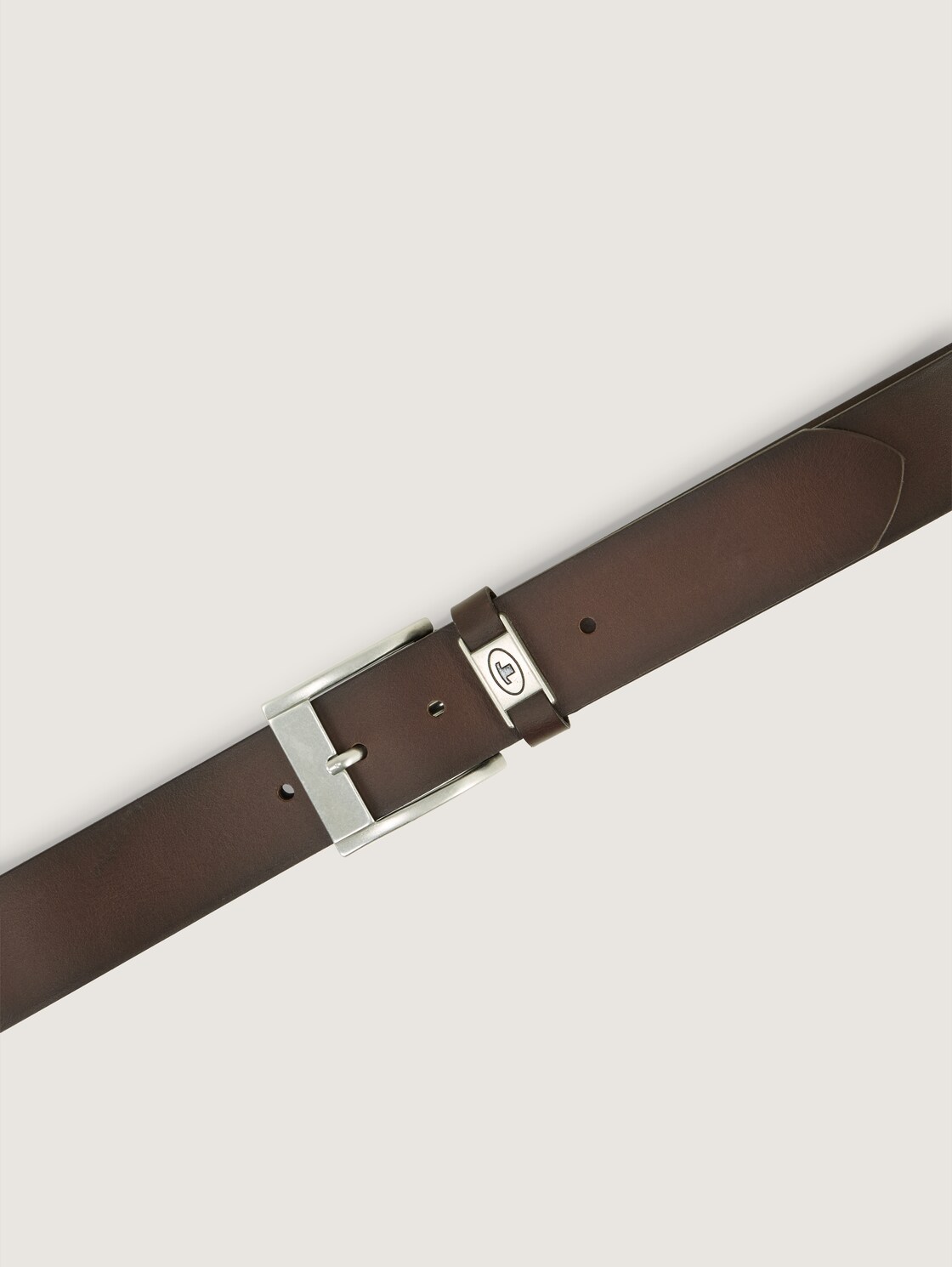 TTNATHAN Ledergürtel mit eckiger Dornschließe - brown uni - Produkt-Ansicht von oben 