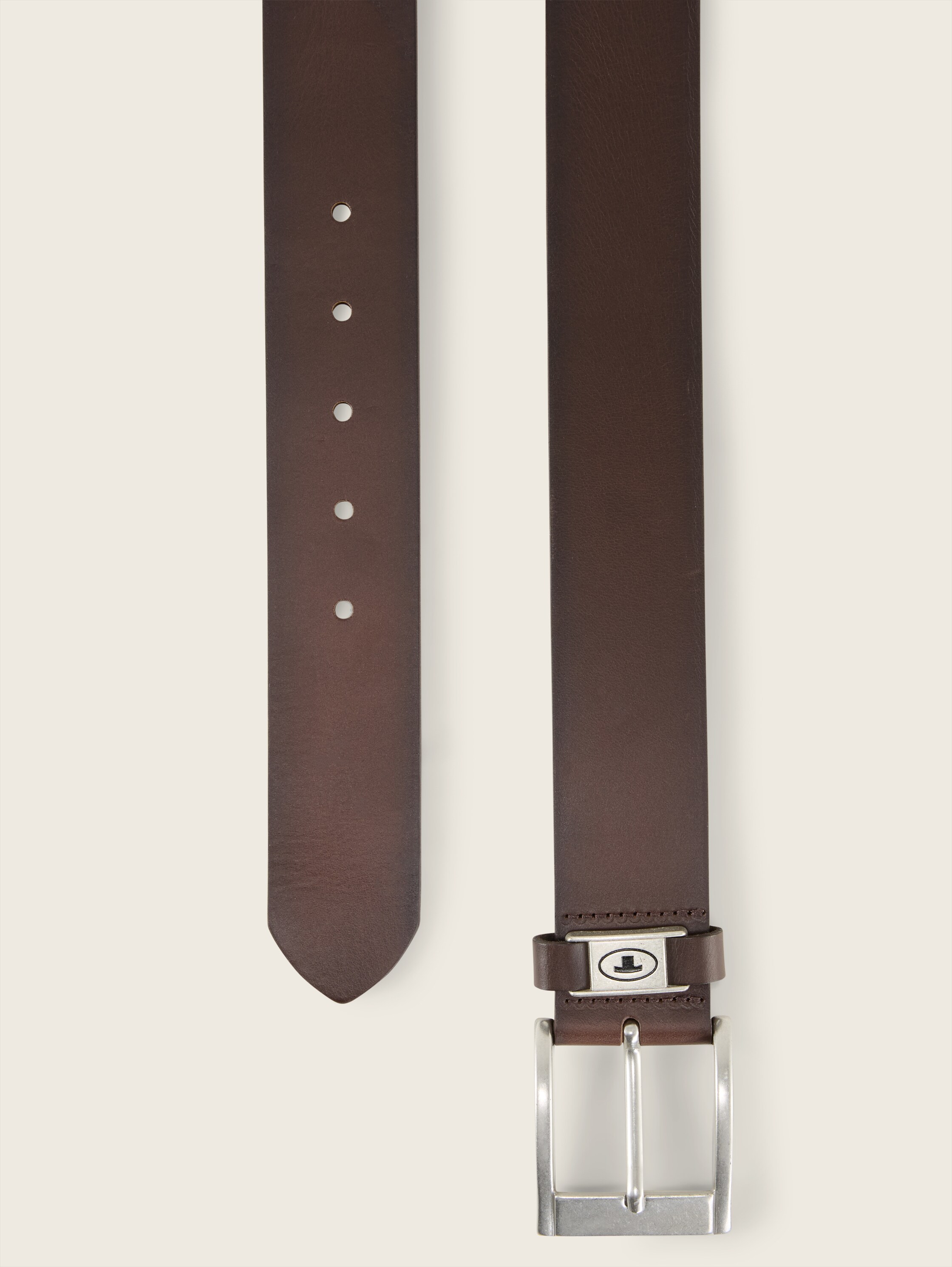 TTNATHAN Ledergürtel mit eckiger Dornschließe - brown_uni - 
