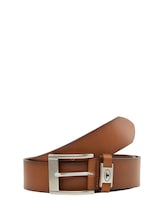 Not Selected, TTNATHAN leather belt with square pin buckle by , brown