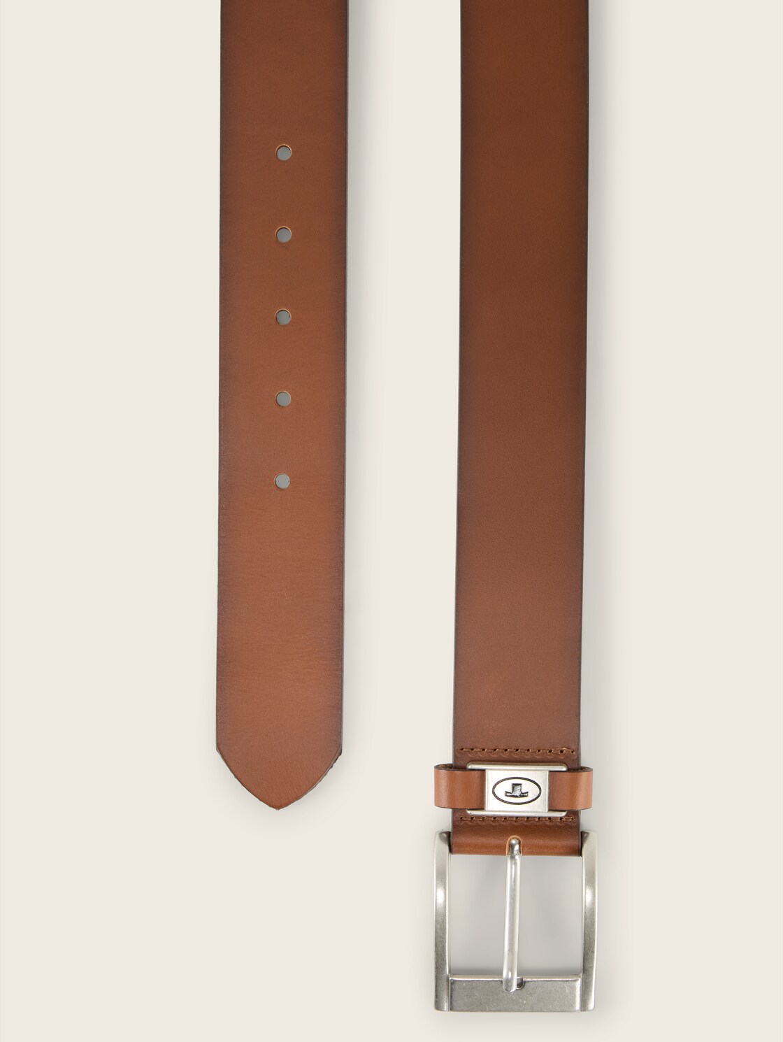 TTNATHAN Ledergürtel mit eckiger Dornschließe - light brown uni - Produkt-Ansicht von oben 