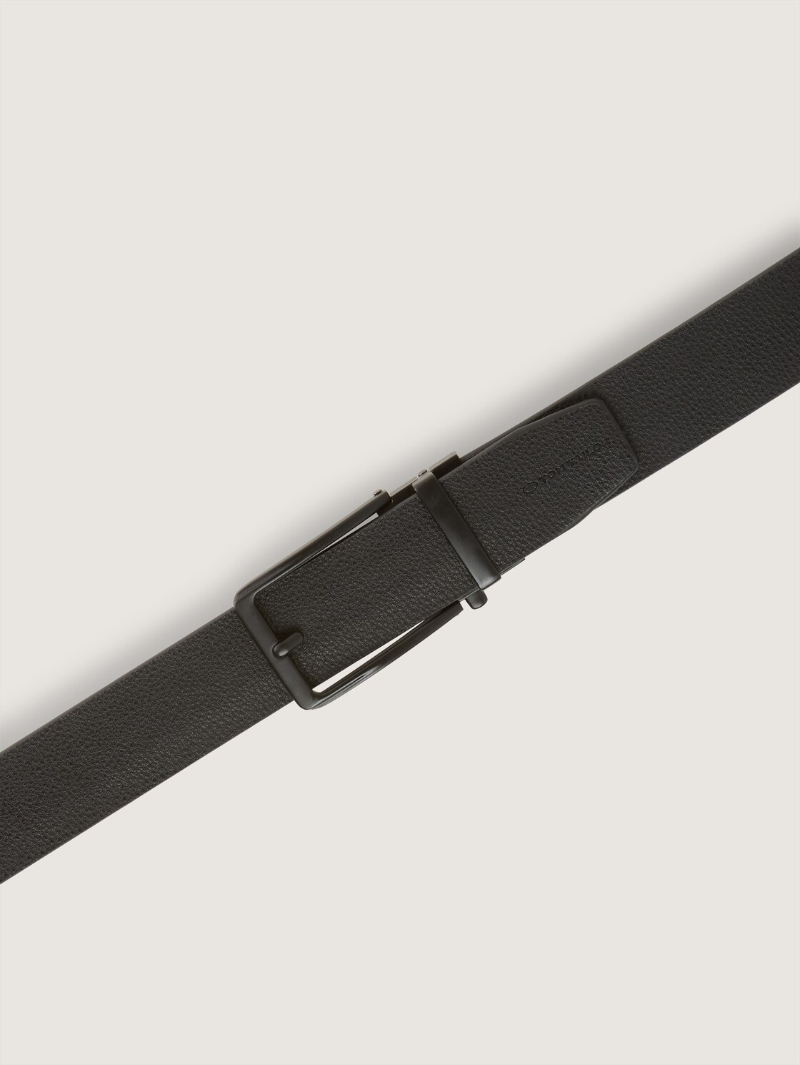 TTDAVID Ledergürtel mit eckiger Dornschließe - black uni - Produkt-Ansicht von oben 