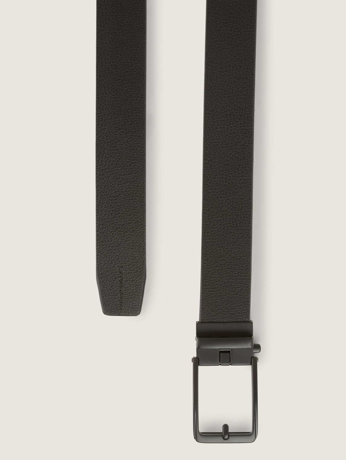 TTDAVID Ledergürtel mit eckiger Dornschließe - black uni - Produkt-Ansicht von oben 