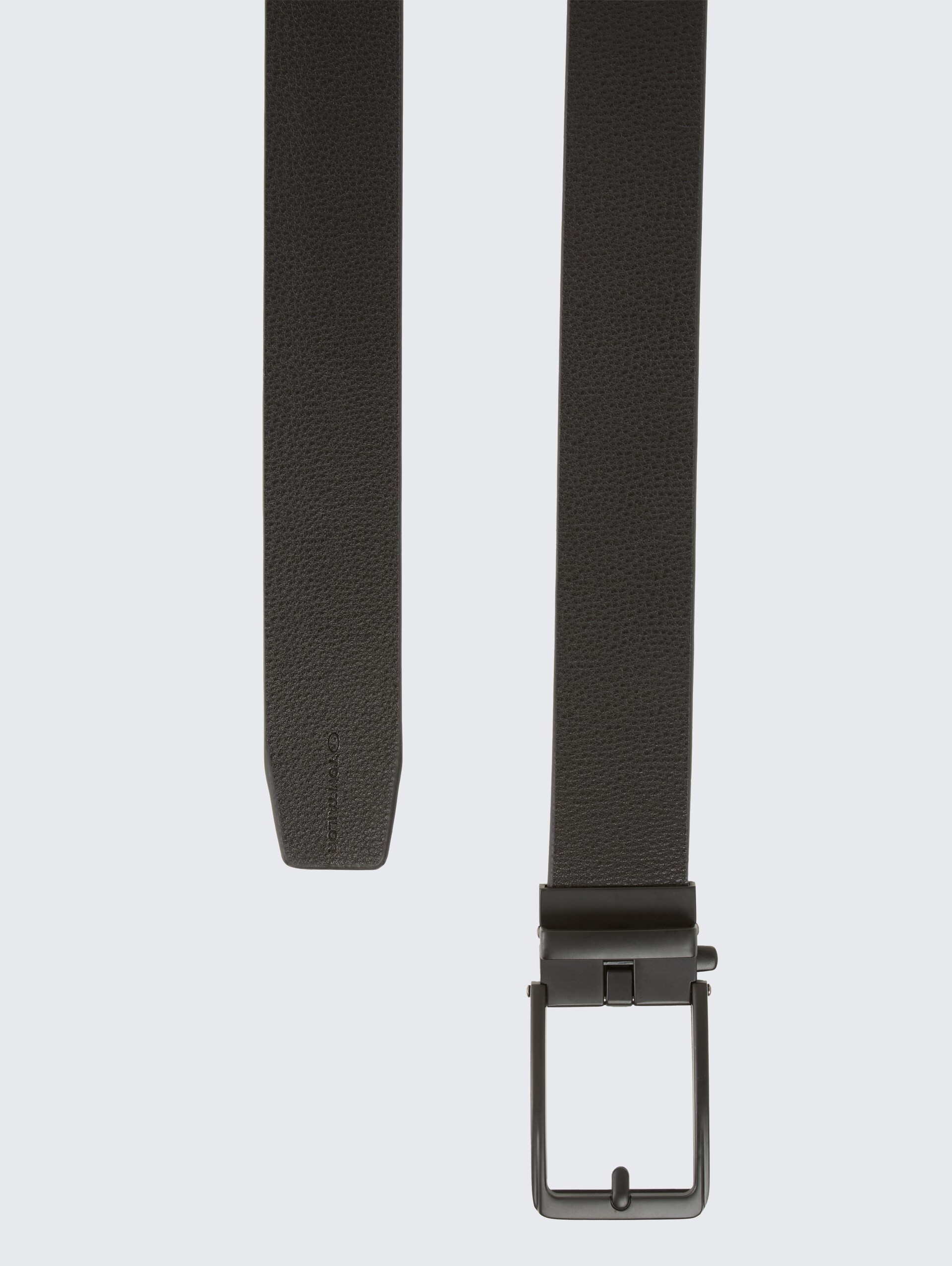 TTDAVID Ledergürtel mit eckiger Dornschließe - black uni - Produkt-Ansicht von oben 