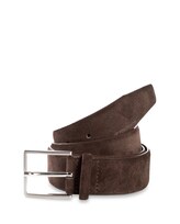 Not Selected, TTLOGAN suede belt with square pin buckle by , brown