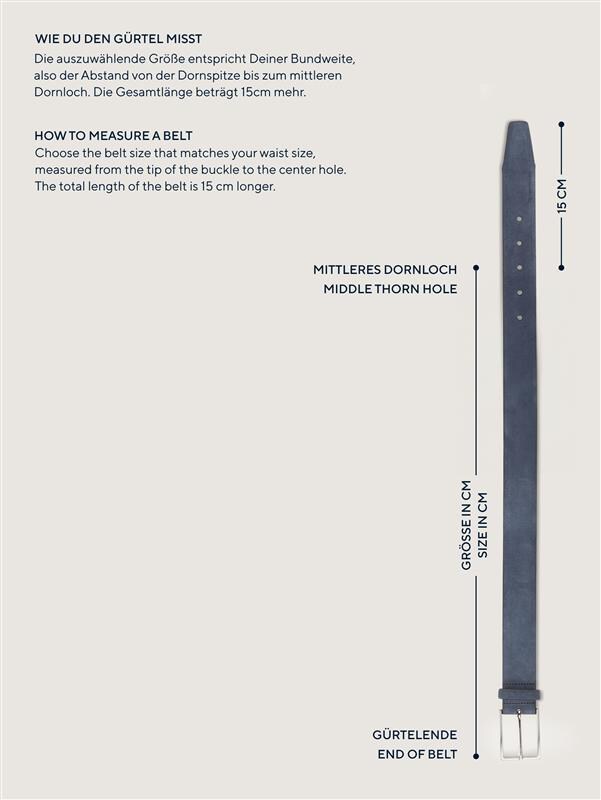 TTLOGAN suede belt with square pin buckle - dark brown uni