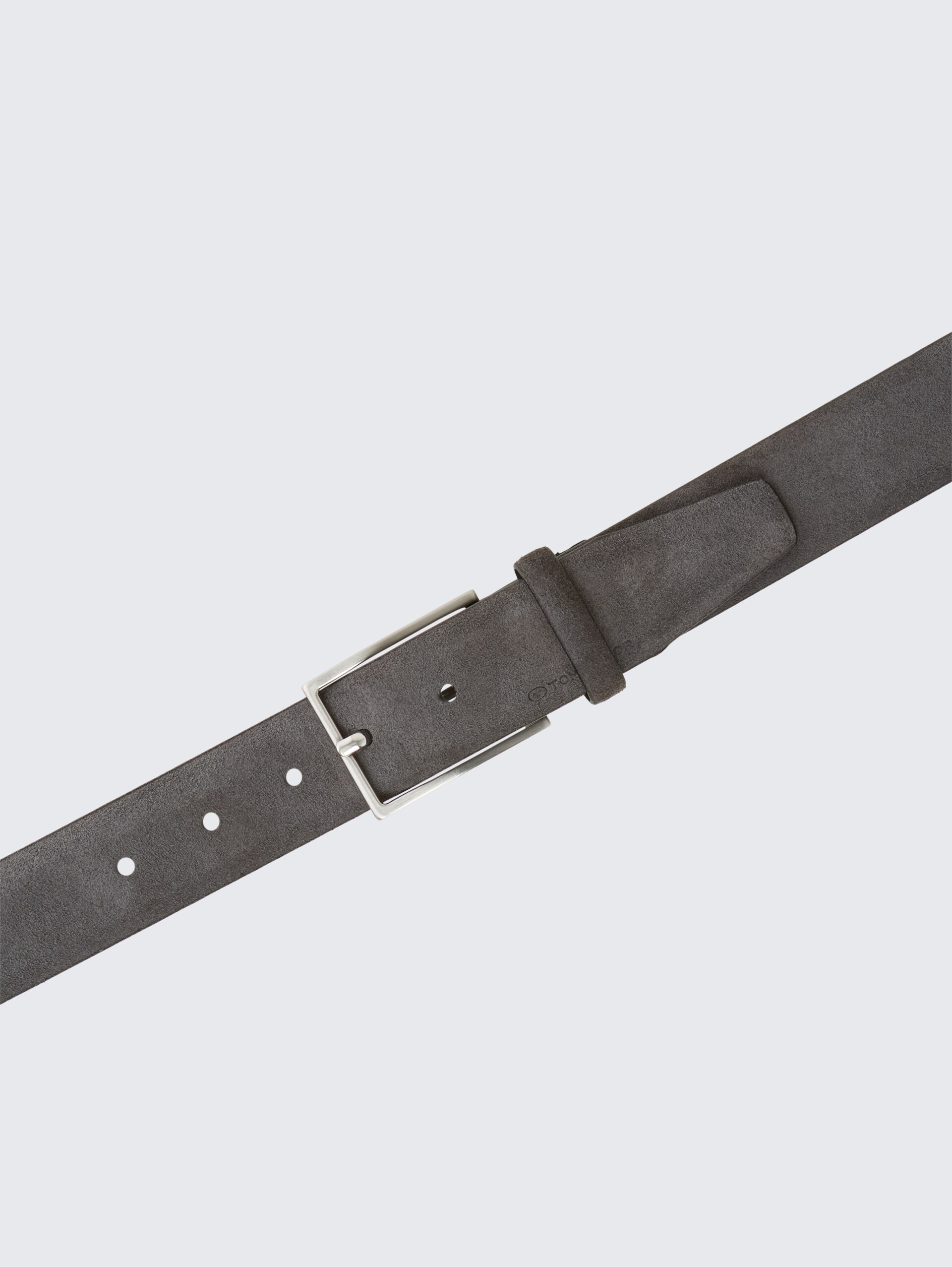 TTLOGAN suede belt with square pin buckle - grey uni - Product view from top 