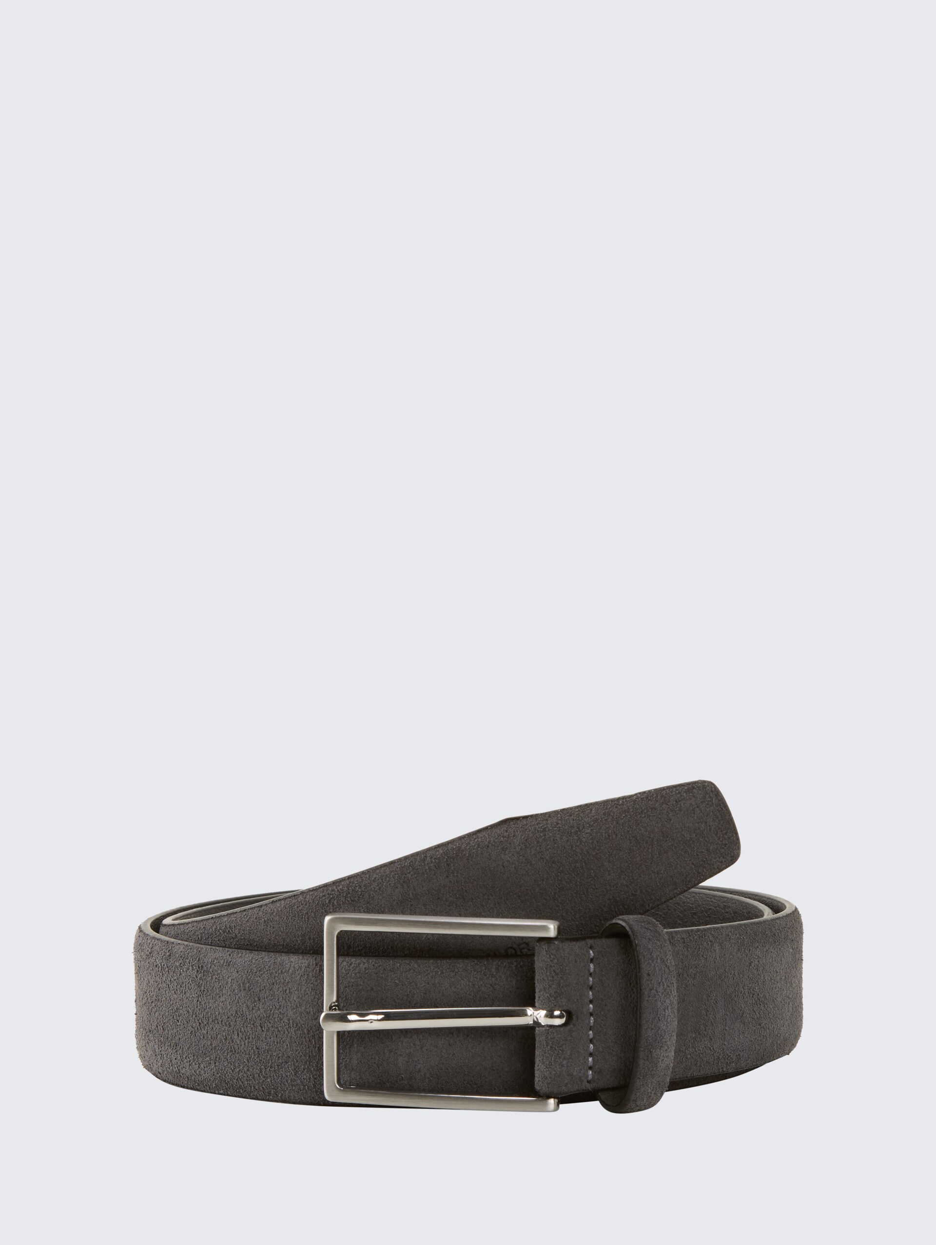 TTLOGAN suede belt with square pin buckle - grey uni - Front product view