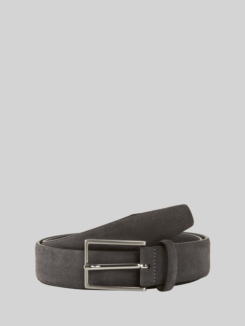 TTLOGAN suede belt with square pin buckle by Men, grey uni