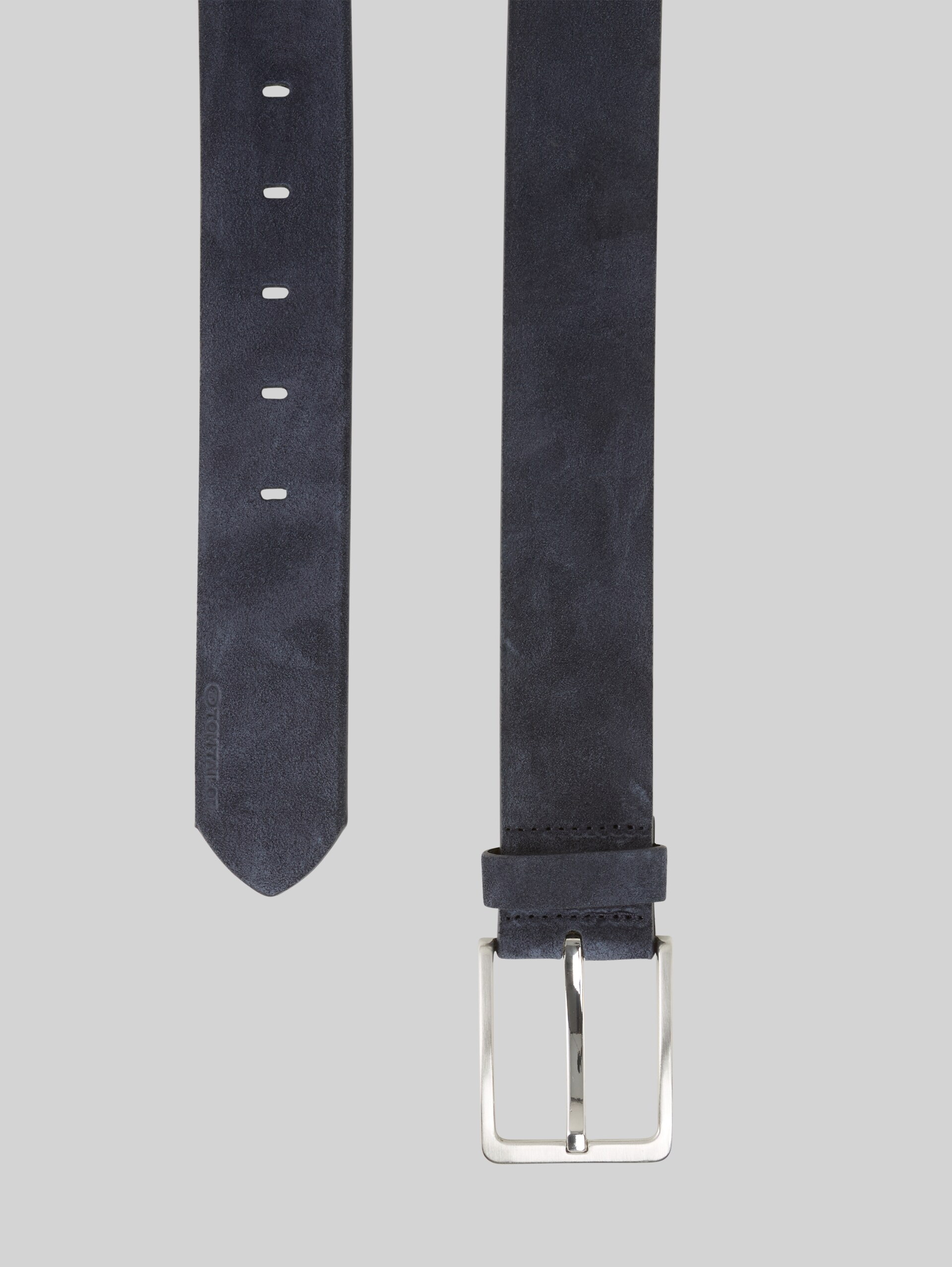TTGEORGE suede belt with square pin buckle - navy uni - Product view from top 