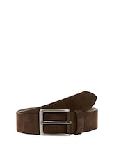 Ausgewählt, TTGEORGE Velourledergürtel mit eckiger Dornschließe von Tom Tailor, braun