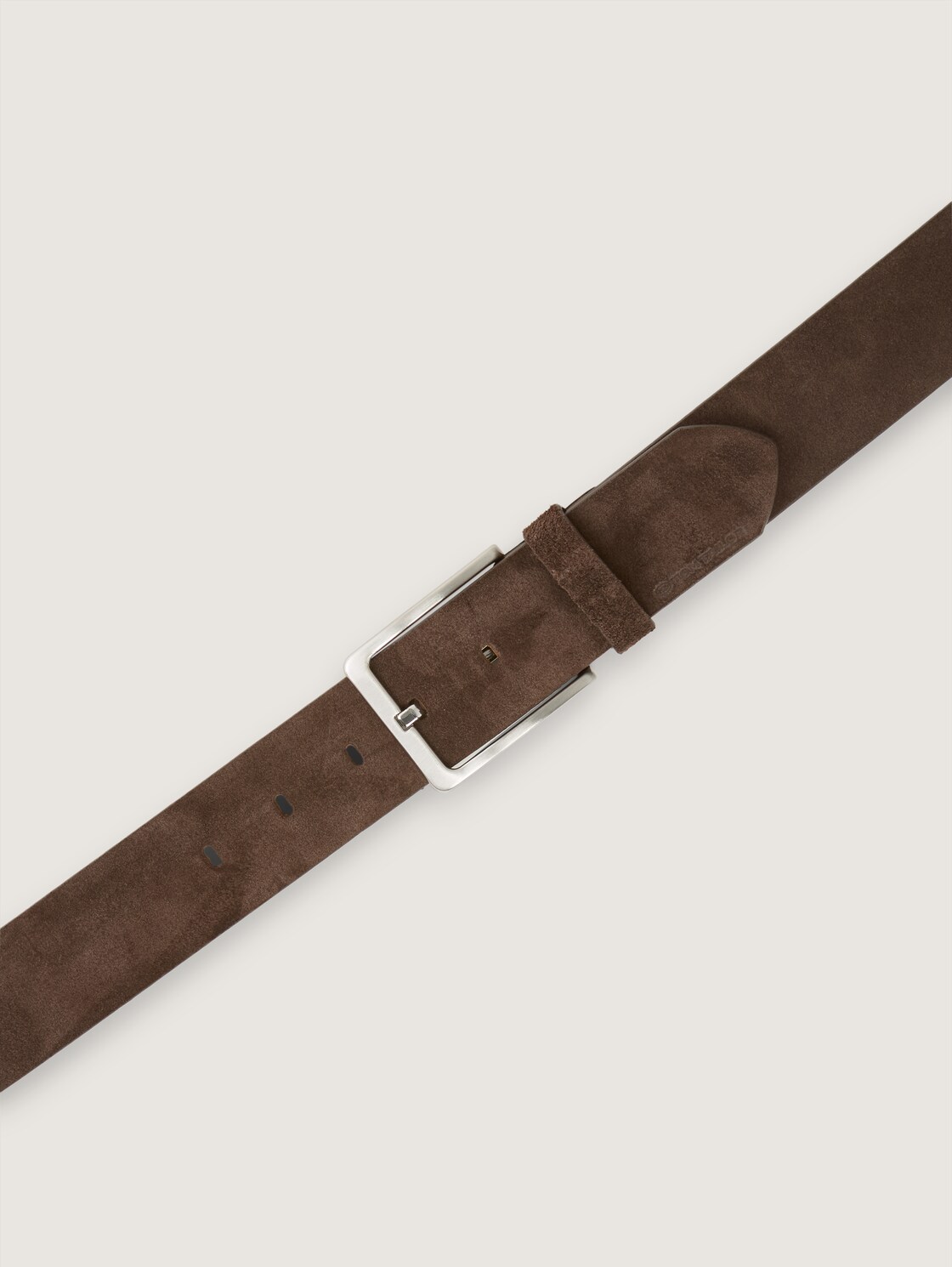 TTGEORGE Velourledergürtel mit eckiger Dornschließe - brown uni - Produkt-Ansicht von oben 