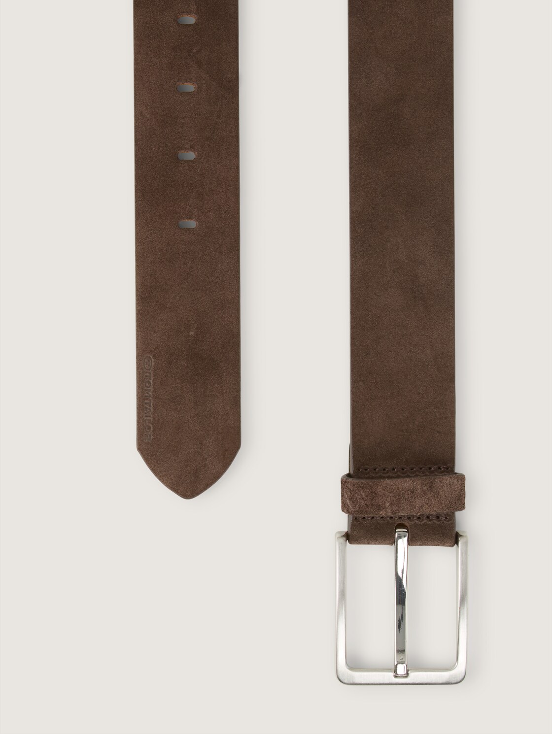 TTGEORGE Velourledergürtel mit eckiger Dornschließe - brown uni - Produkt-Ansicht von oben 