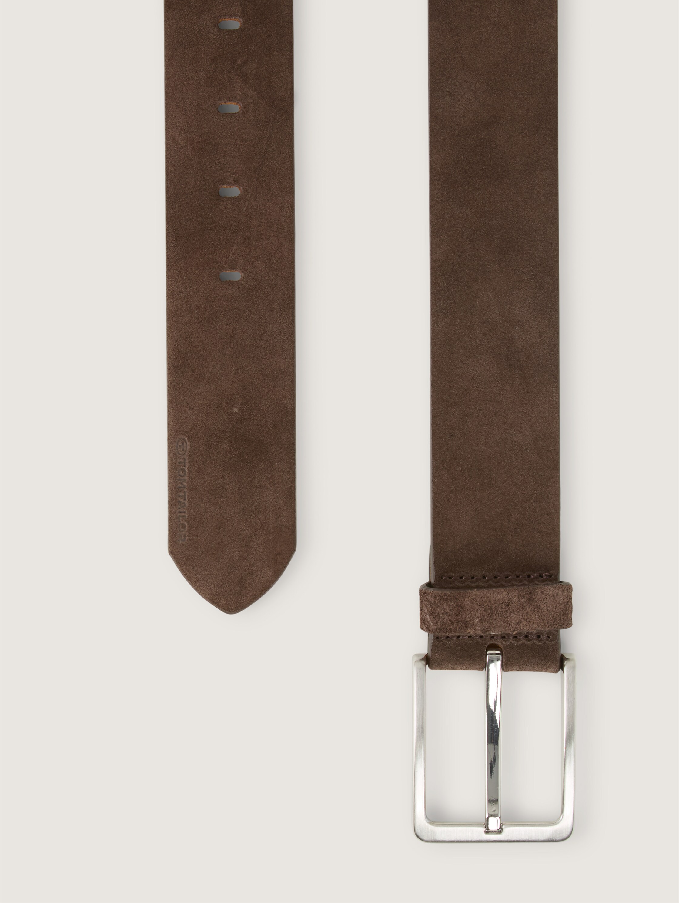 TTGEORGE Velourledergürtel mit eckiger Dornschließe - brown_uni - 