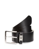 Not Selected, TTCOREY leather belt with square buckle by , black