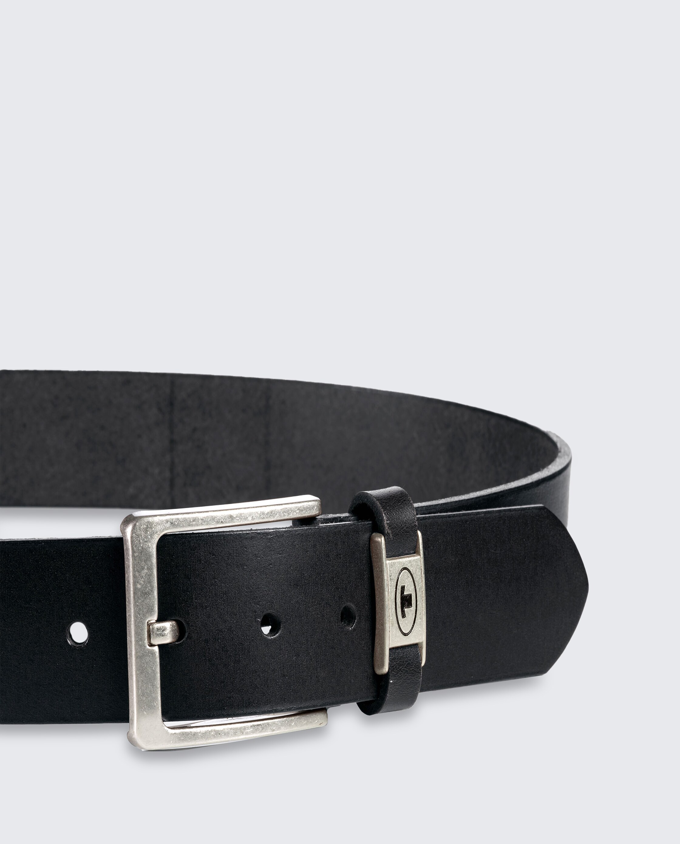 TTCOREY Ledergürtel mit eckiger Dornschließe - black_uni - 