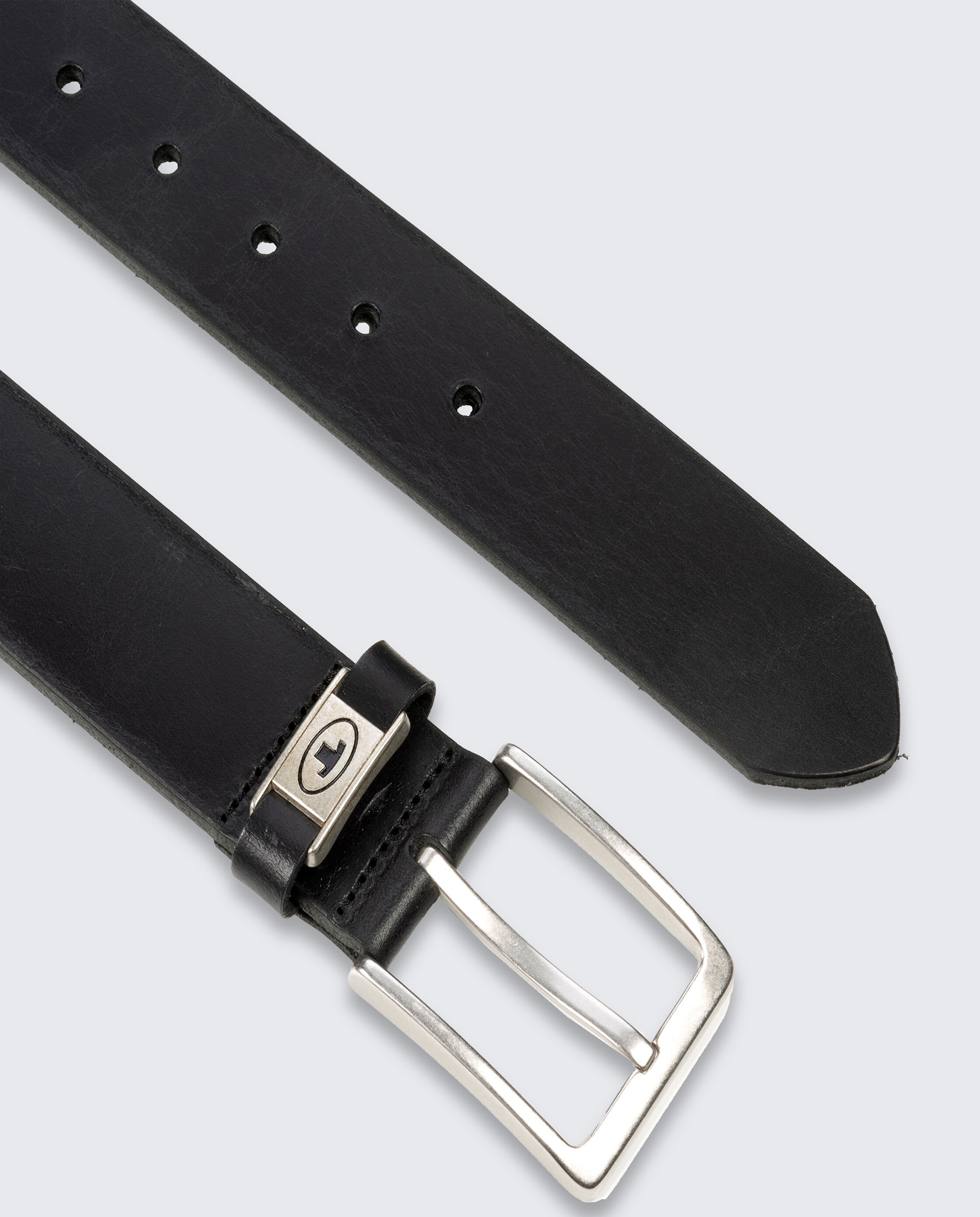 TTCOREY Ledergürtel mit eckiger Dornschließe - black_uni - 